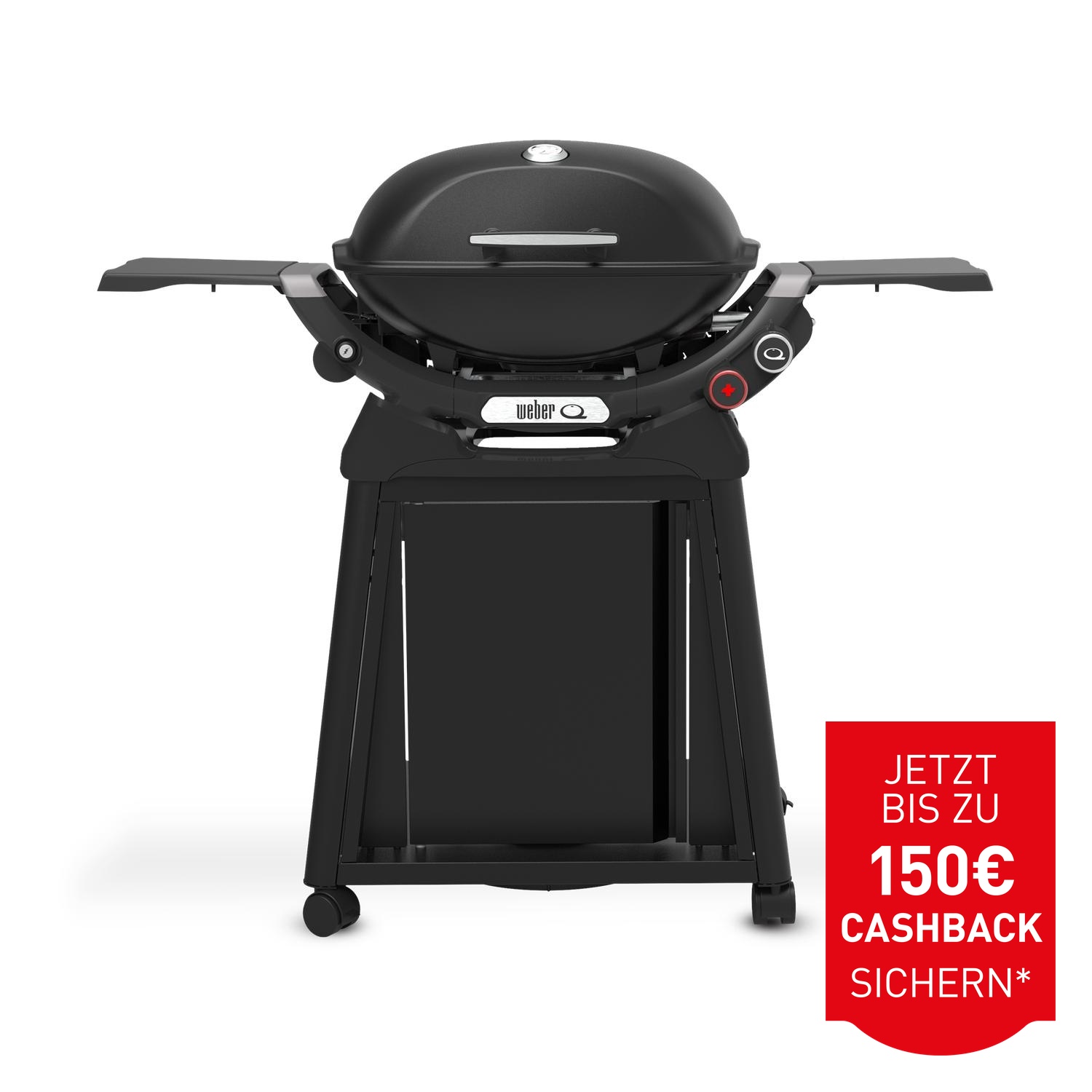 Weber Q 2800N+ Gasgrill mit Rollwagen Black