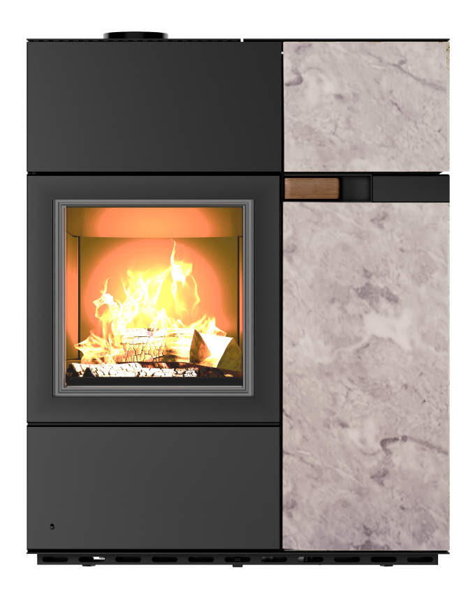 Austroflamm Quadra Duo Pelletofen Stein Marble Grey Clouds