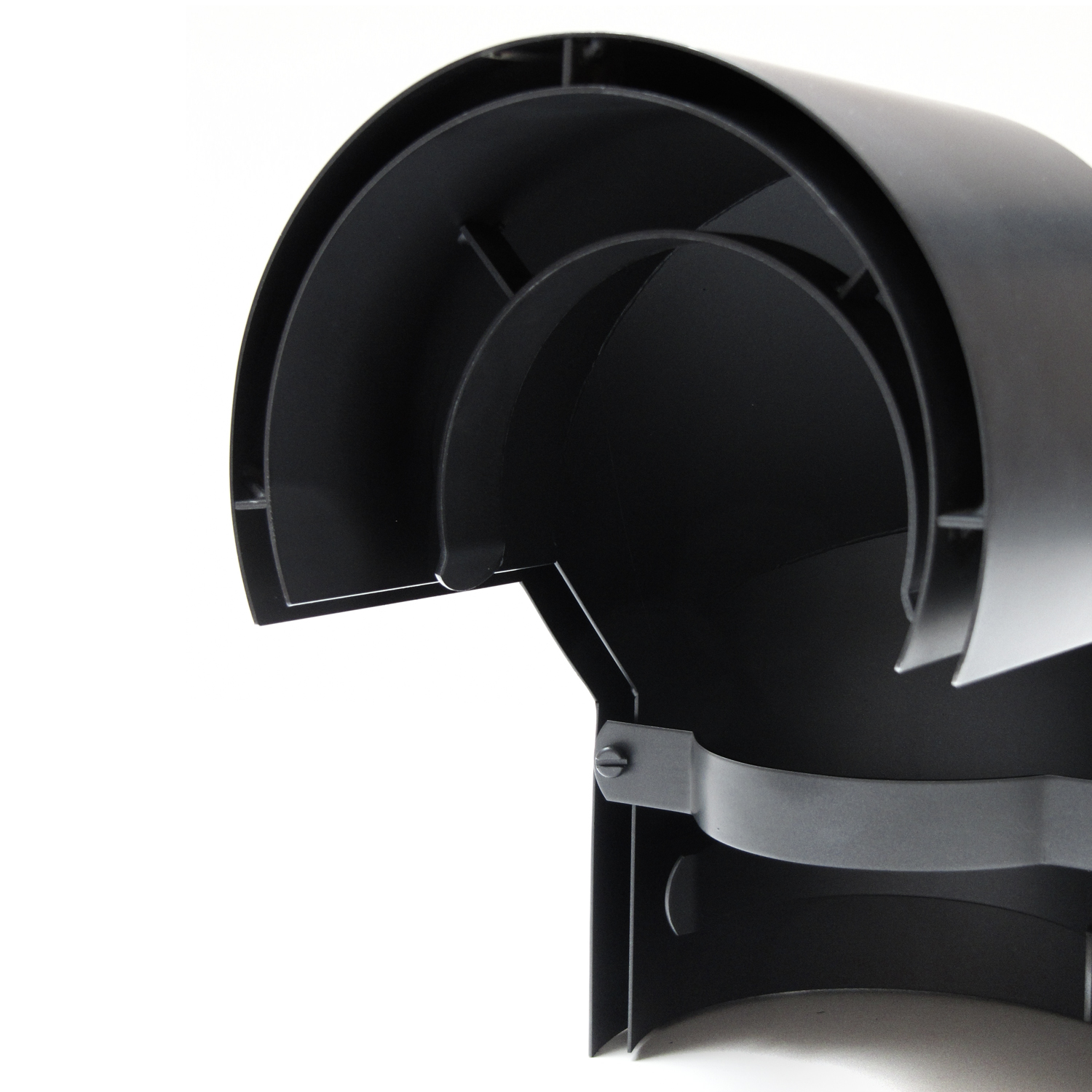 Raik Basic Thermoschild 120mm schwarz doppelt für 3teiligen Bogen 90° für Rauchrohr / Ofenrohr