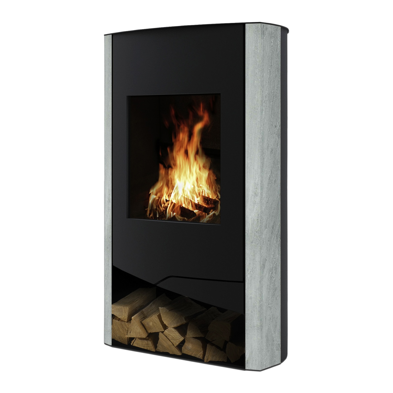 Wamsler Kaminofen N-Line schwarz Naturstein