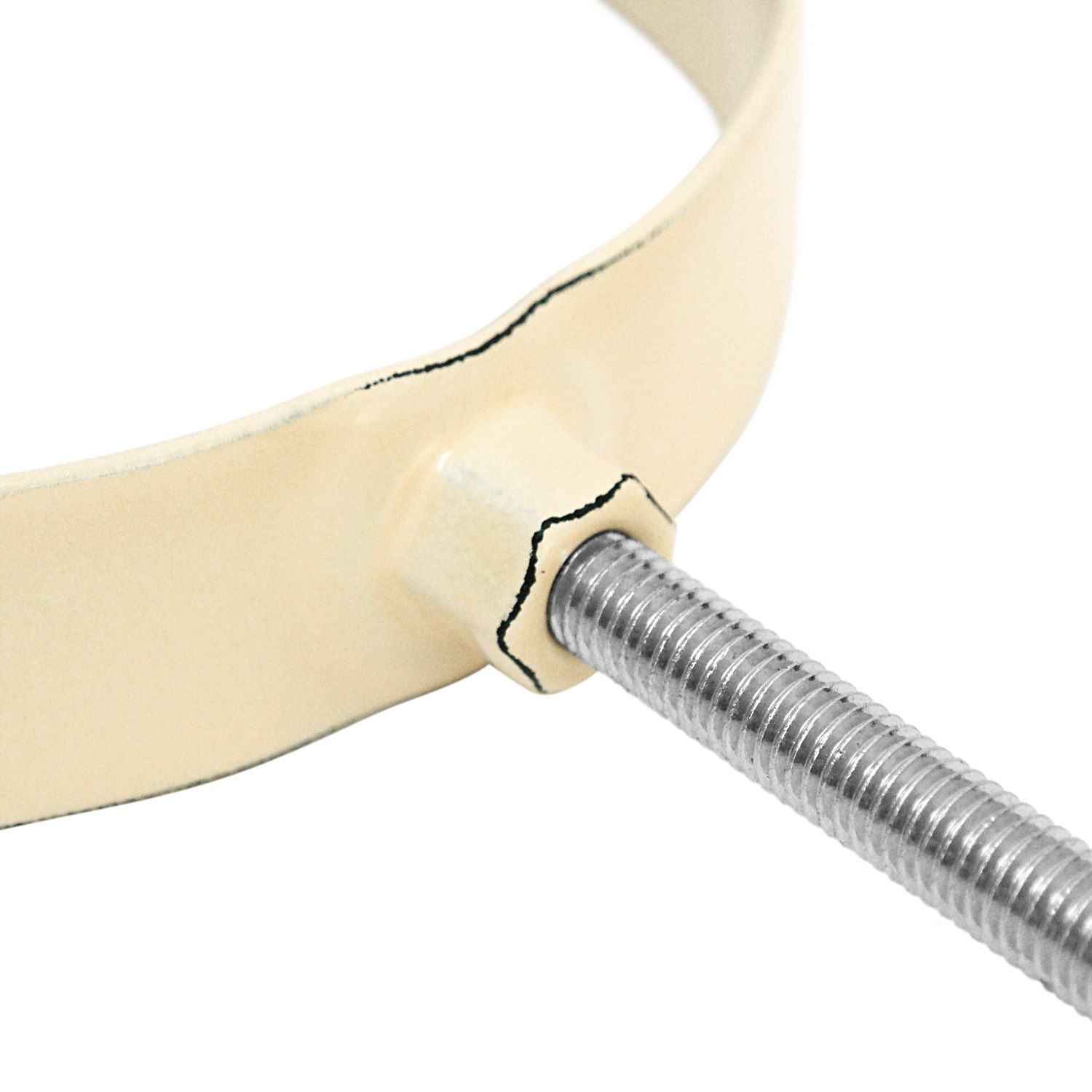 Raik Rauchrohr / Ofenrohr Emaille 120mm - Rohrschelle Elfenbein