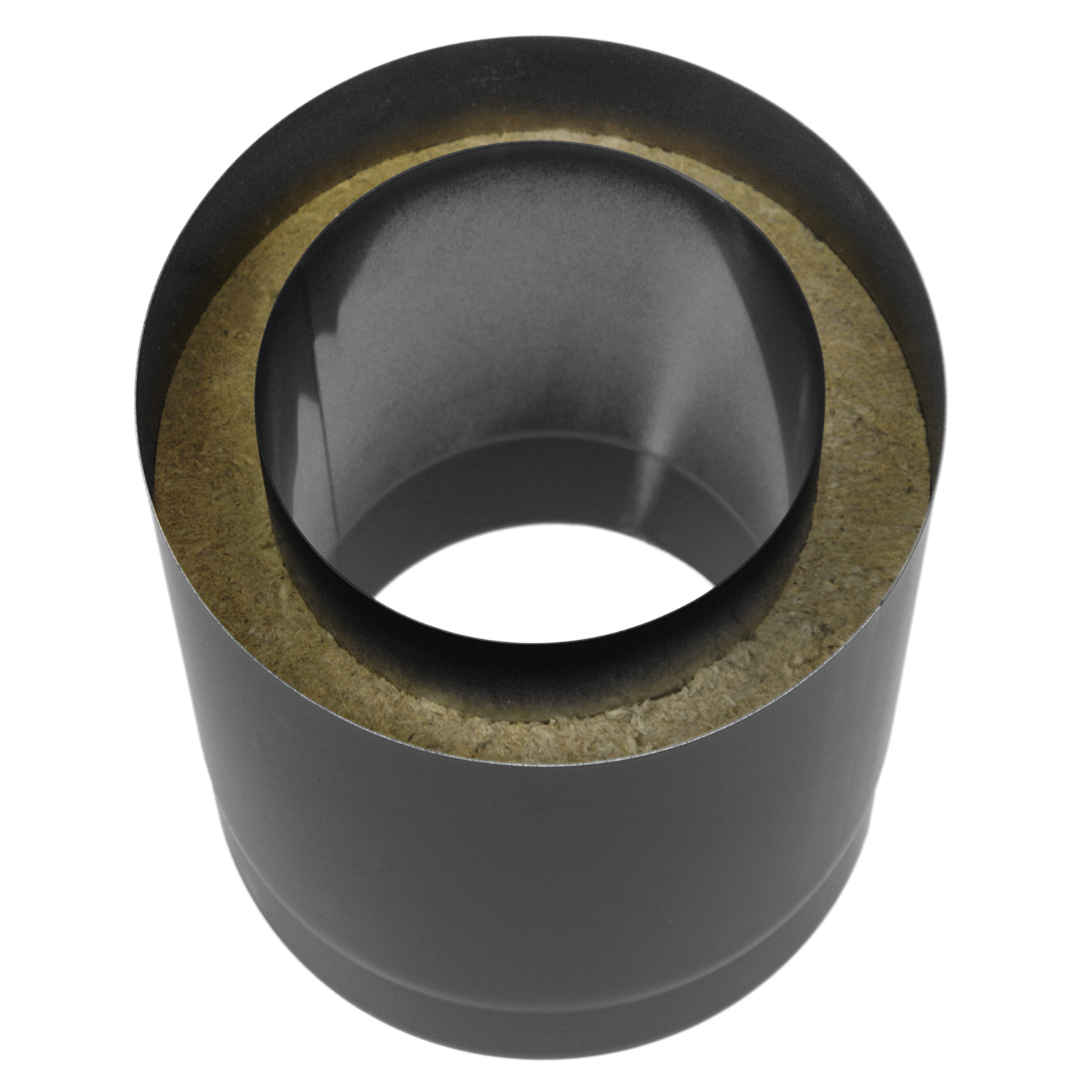 Raik Coltherm Längenelement 150mm schwarz doppelwandig L: 250mm für Rauchrohr / Ofenrohr