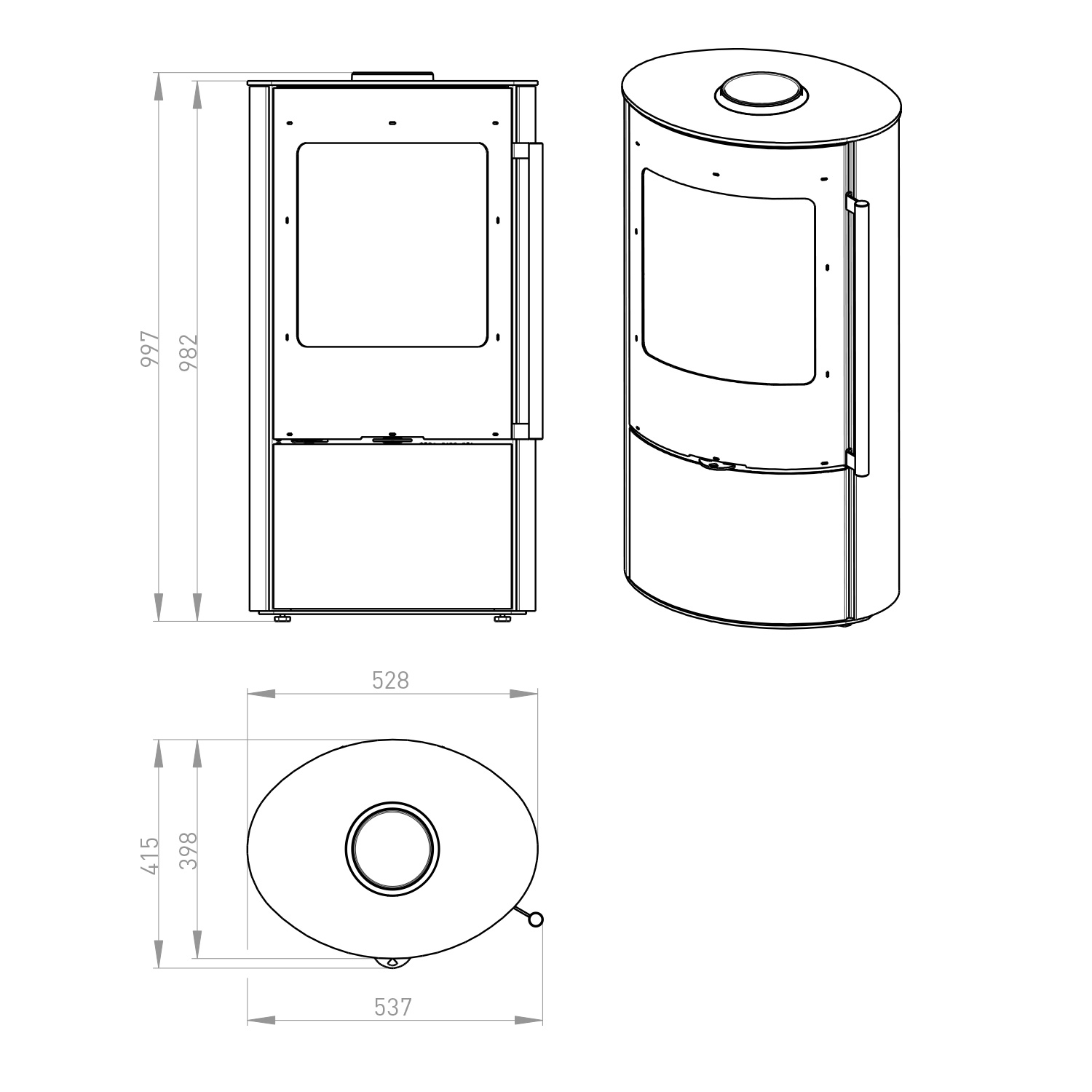 Novaline Carino S Kaminofen Stahl Schwarz