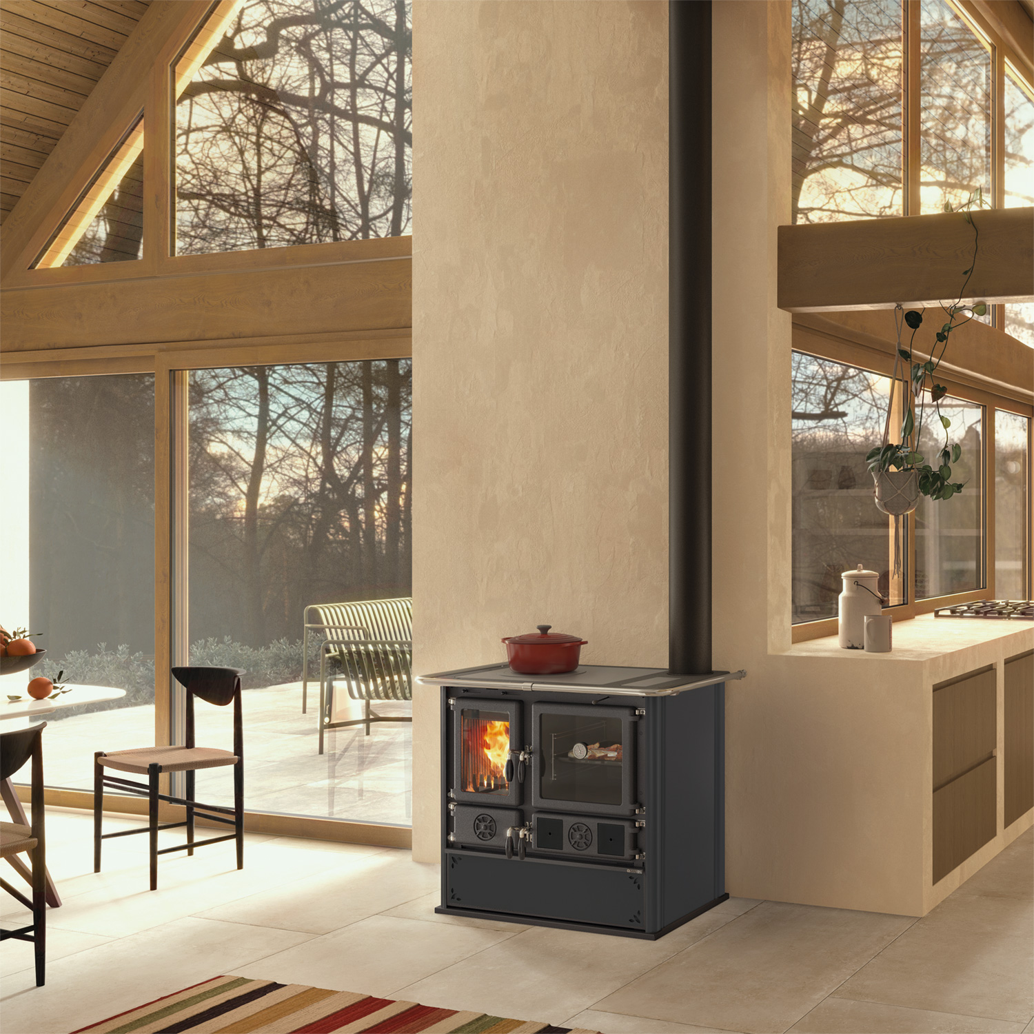 La Nordica Rosa 16 Küchenofen Stahl Anthrazit-Schwarz