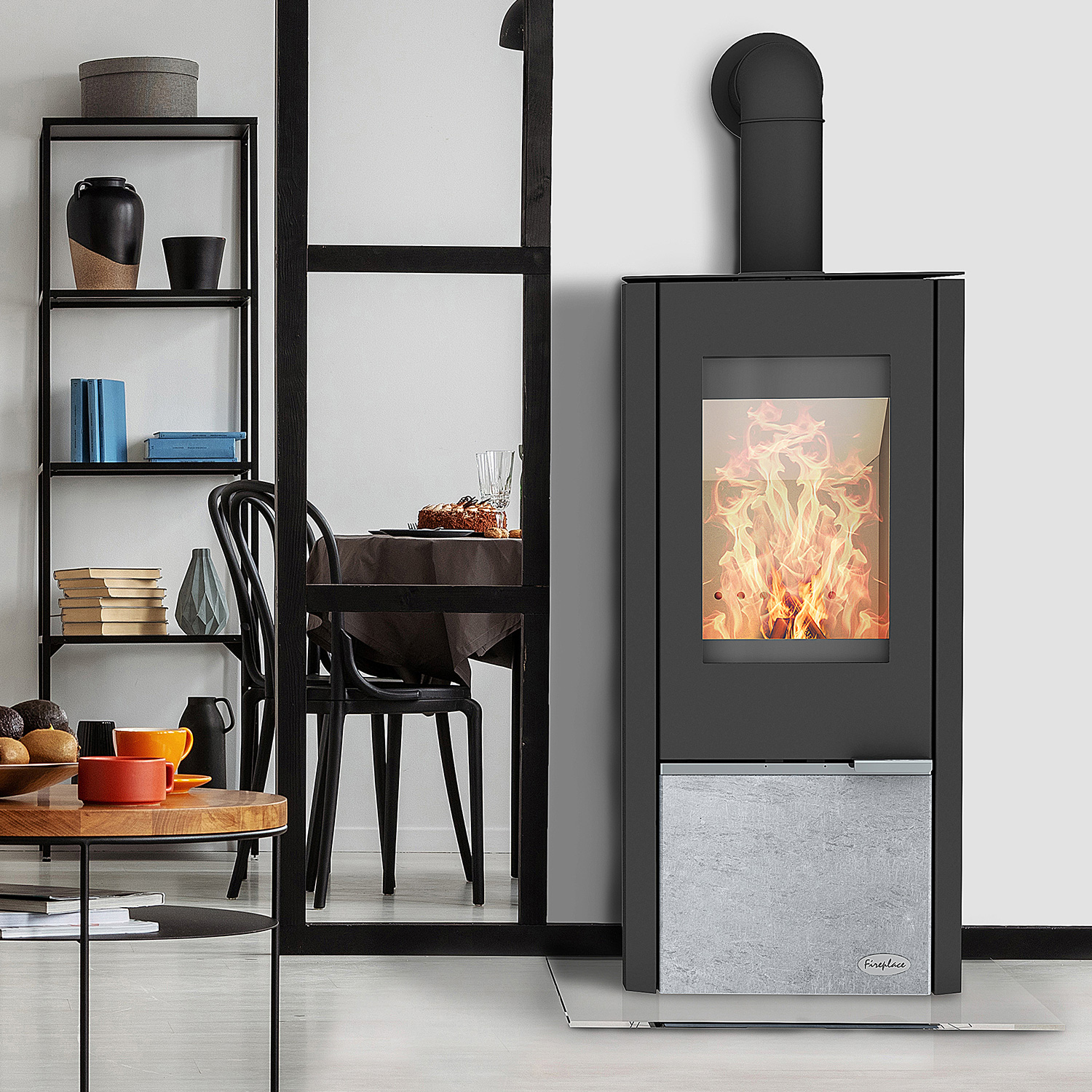 Fireplace Kingstone Kaminofen Stahl mit Specksteineinsatz Fireplace Kingstone Kaminofen Stahl mit Specksteineinsatz