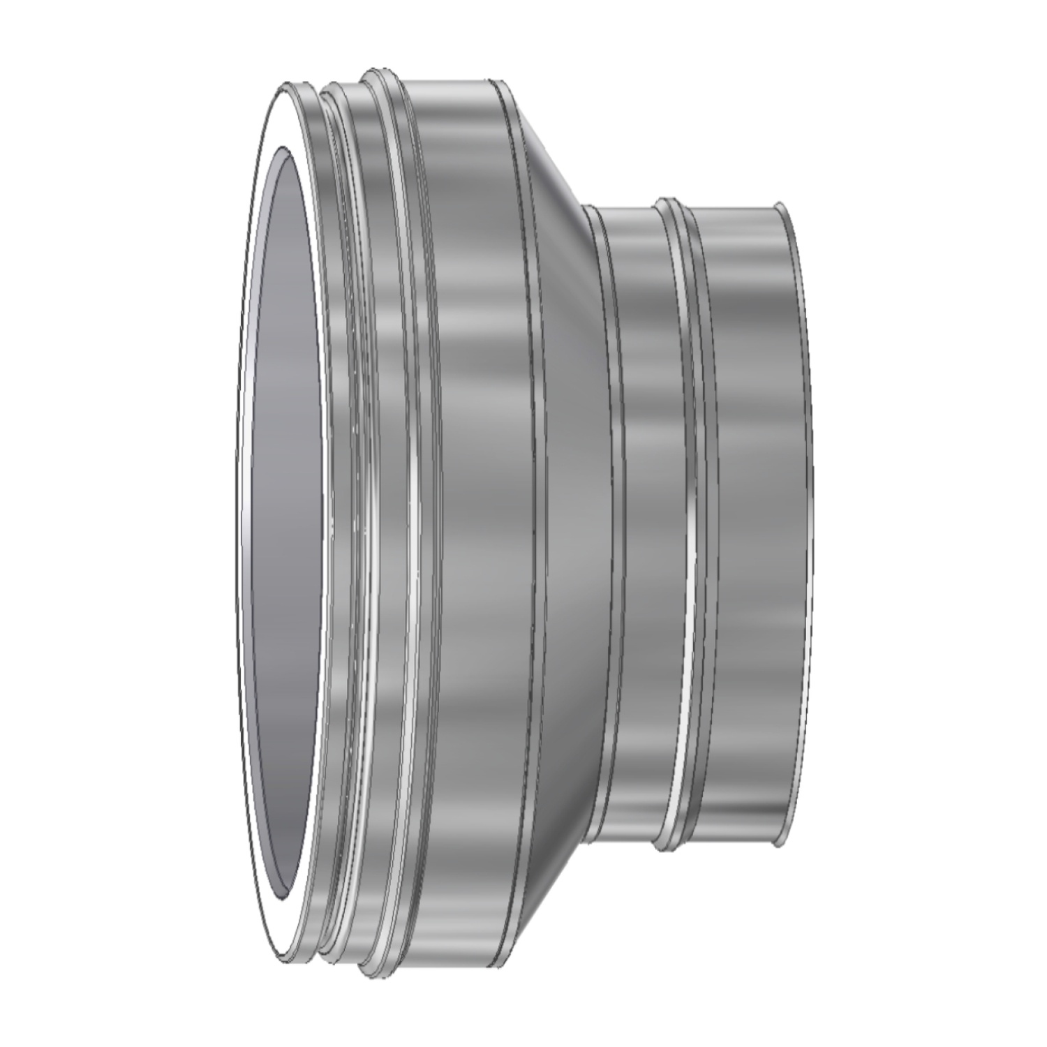 Schiedel Erweiterung ICS doppelwandig 130mm - 150mm glänzend