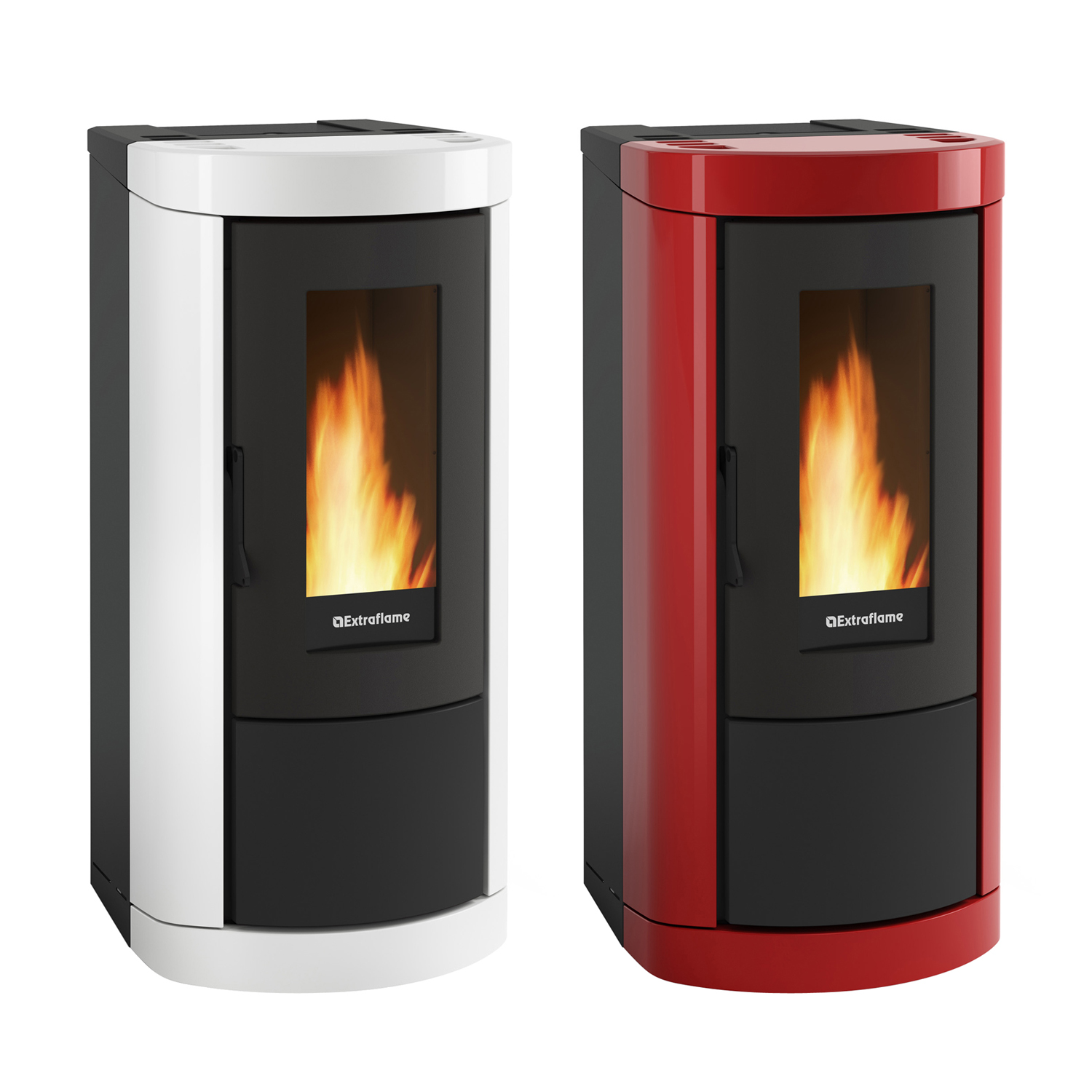 Extraflame Evolution Line Mietta EVO Pelletofen Stahl Weiß