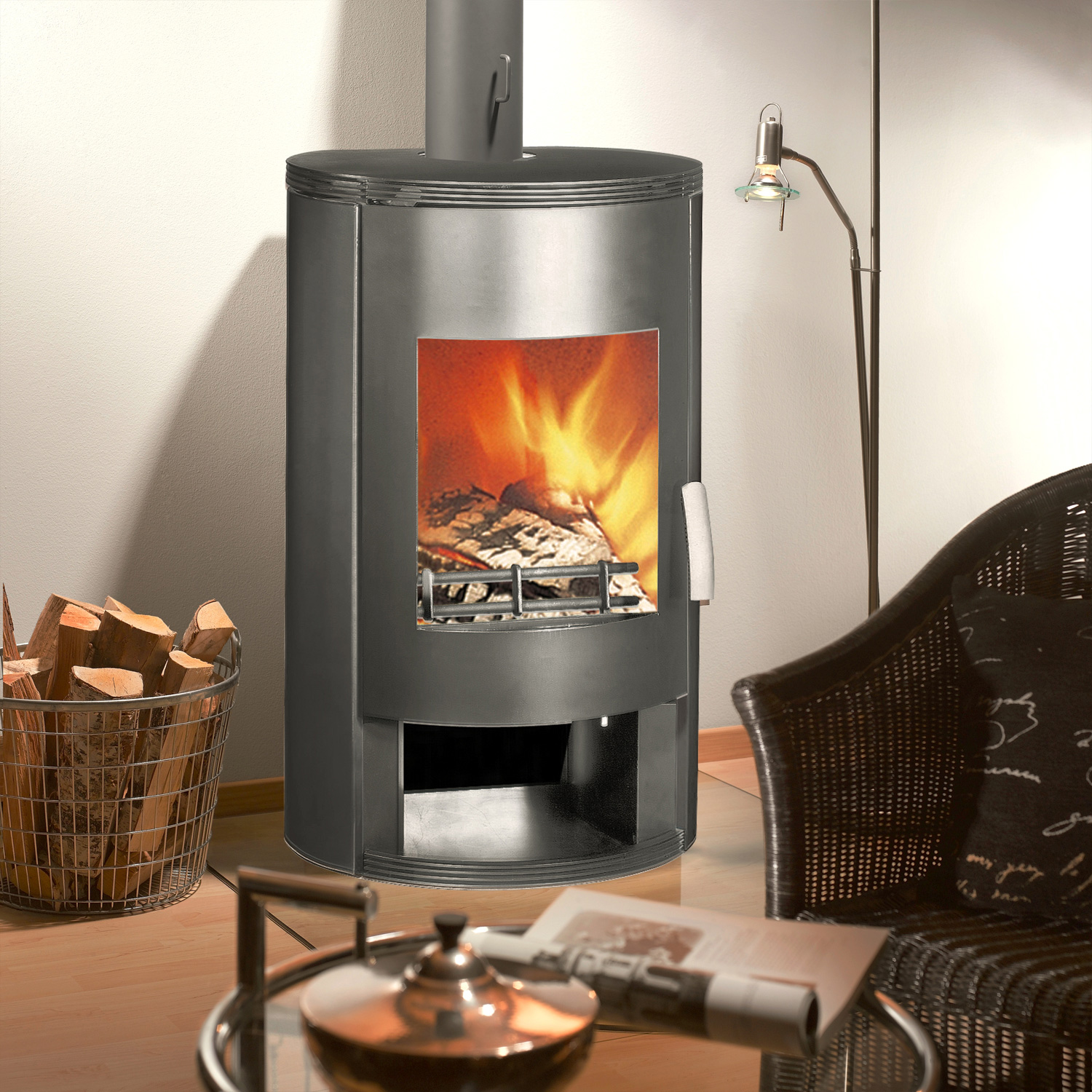 Wamsler Rona Kaminofen Stahl grau
