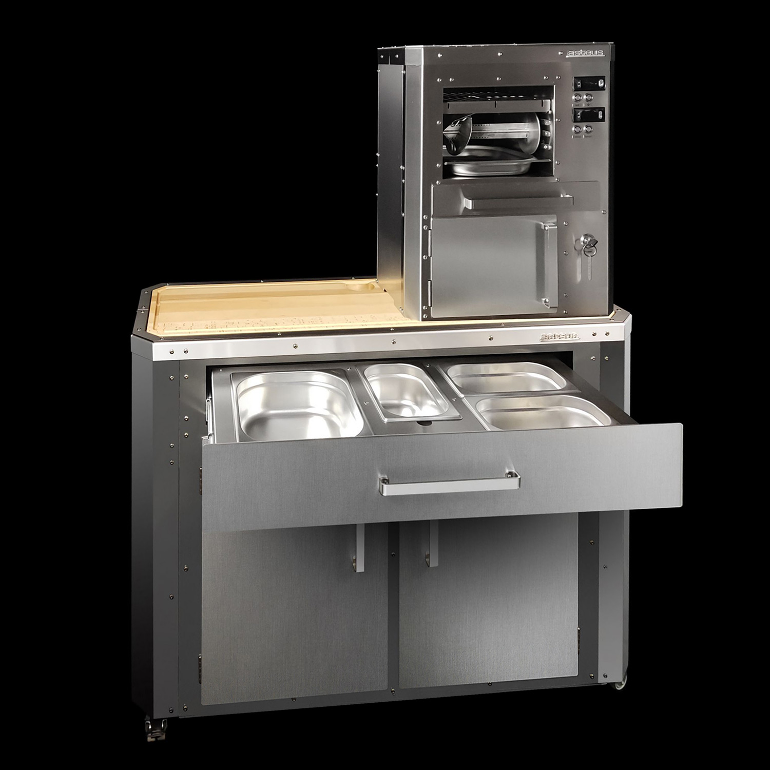 Asteus Segula 800° Lifestyle Elektrogrill Edelstahl