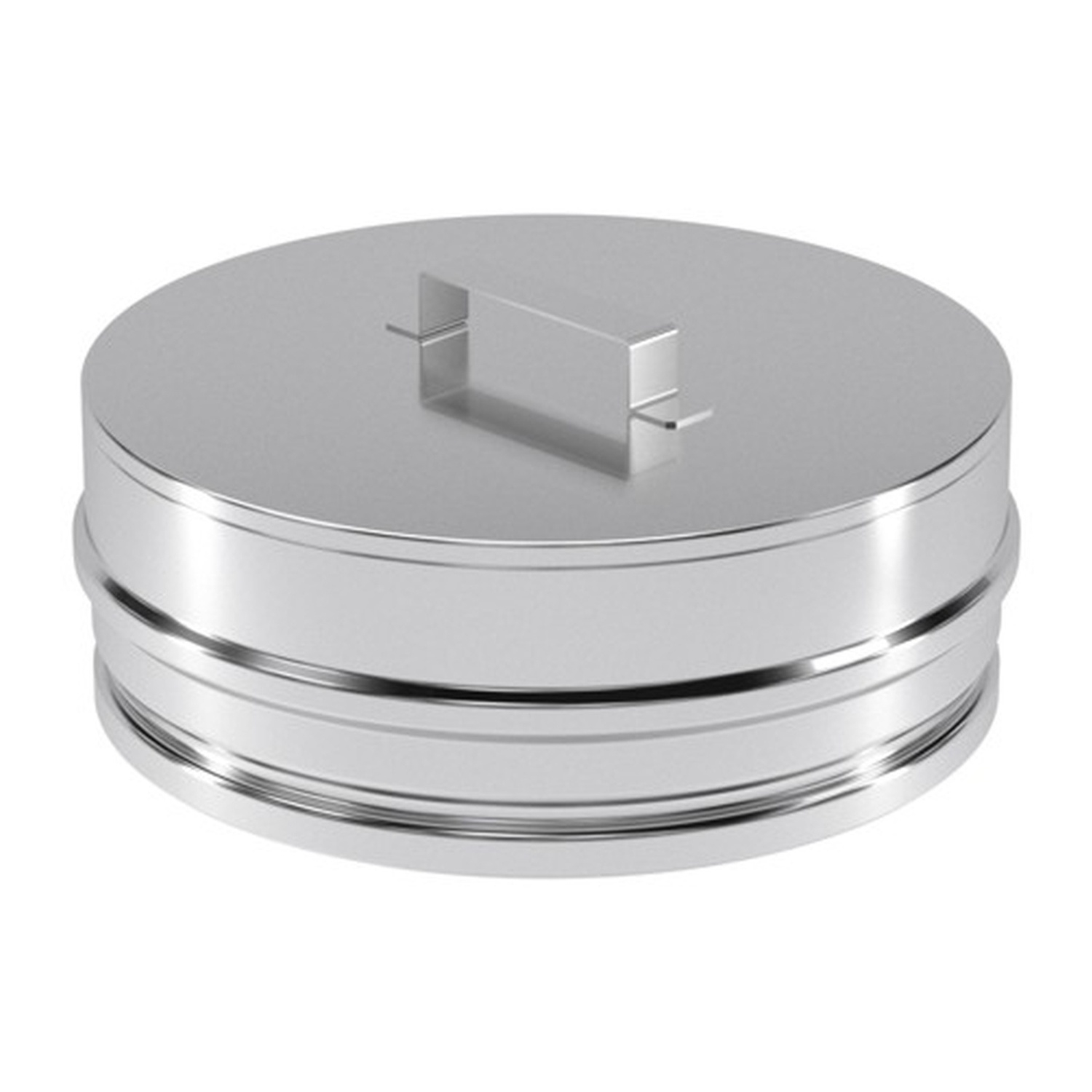 Schiedel ICS Verschlussdeckel für Rauchrohranschluss Ø150 mm doppelwandig glänzend Schiedel ICS Verschlussdeckel für Rauchrohranschluss Ø150 mm doppelwandig glänzend