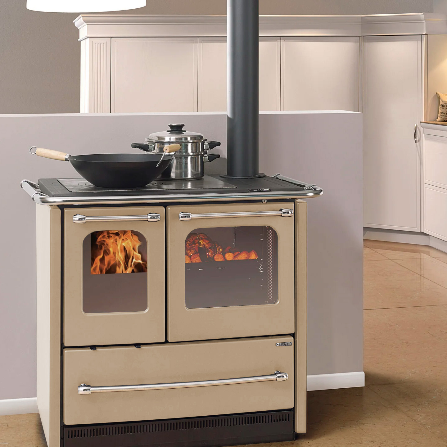La Nordica Sovrana Easy Evo 2.0 Küchenofen Stahl Caramello