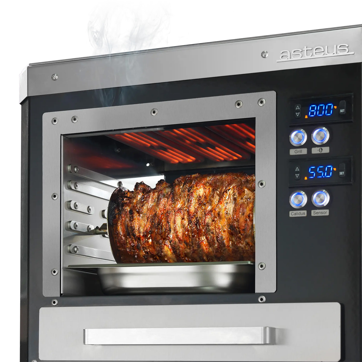 Asteus Segula 800° Lifestyle Elektrogrill schwarz emailliert
