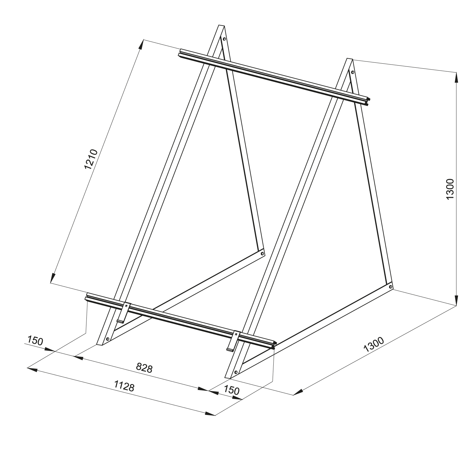 Sunex Flachdachmontageset für 1 Flachkollektor AMP 2.0