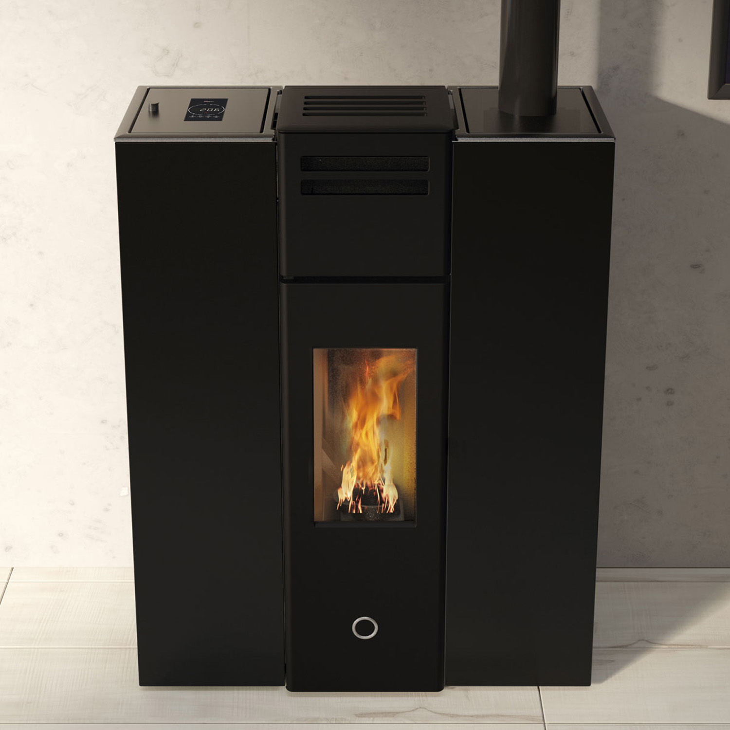 EK63 Cell 80+ Evo Pelletofen Stahl schwarz