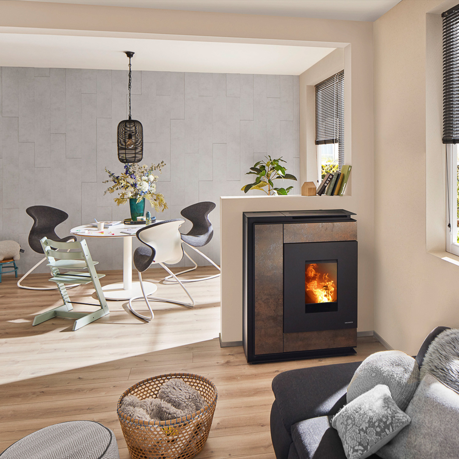 Oranier Boreas Pelletofen Sintered Stone Korten LAS