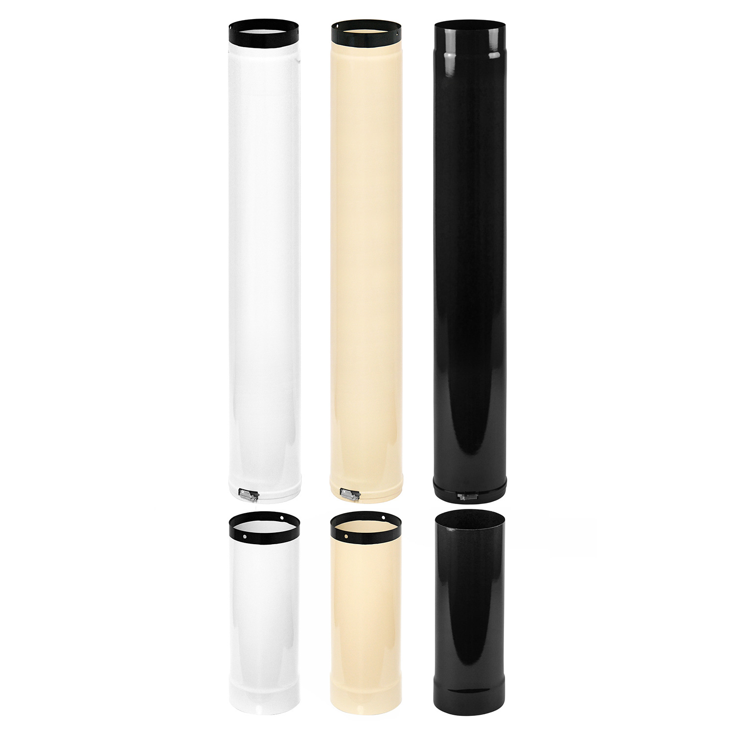 Raik Rauchrohr / Ofenrohr Emaille 120mm - Länge 1000mm Teleskoprohr Elfenbein Raik Rauchrohr / Ofenrohr Emaille 120mm - Länge 1000mm Teleskoprohr Elfenbein