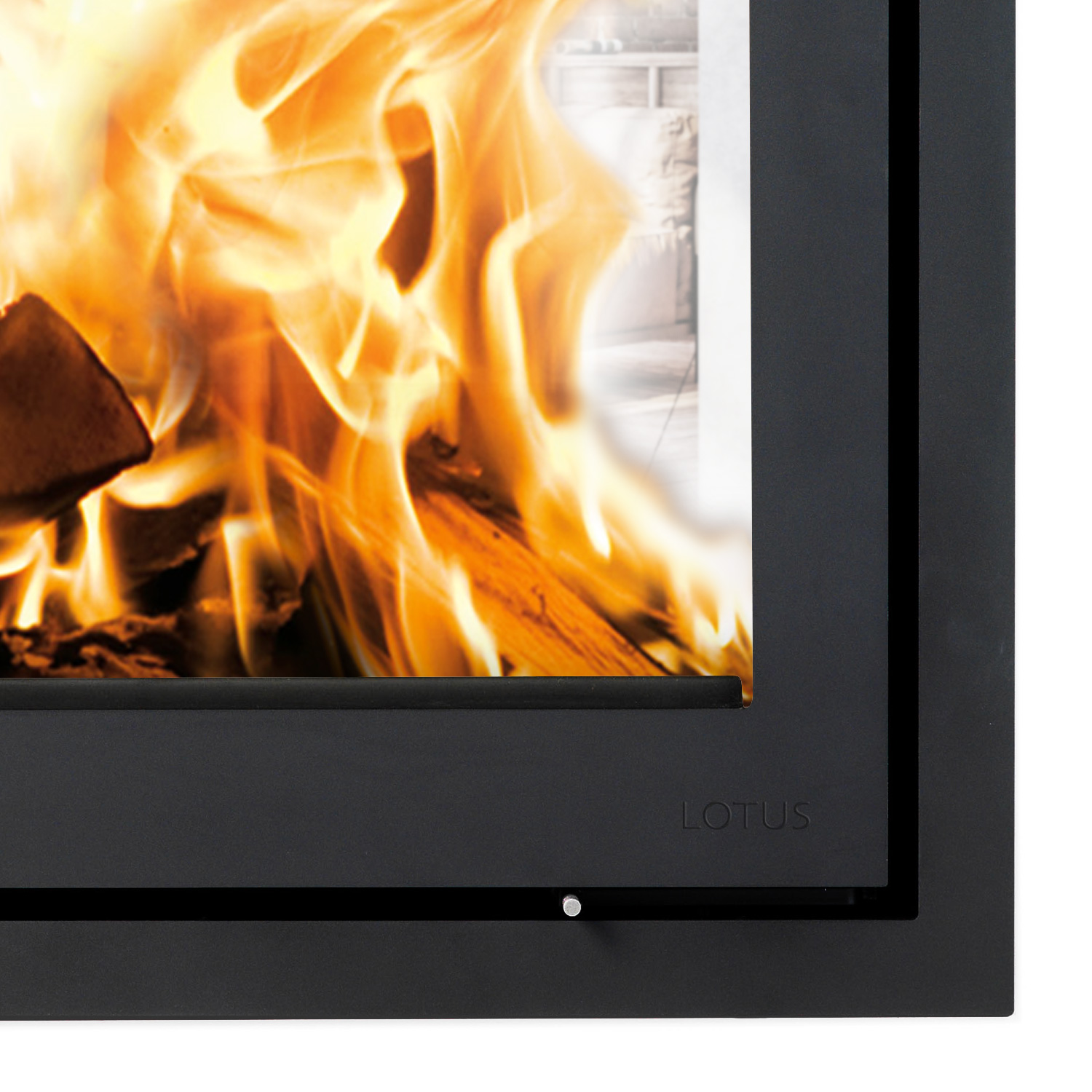 Lotus H570 T Kamineinsatz Farbe Schwarz, Scharniere links Lotus H570 T Kamineinsatz Farbe Schwarz, Scharniere links