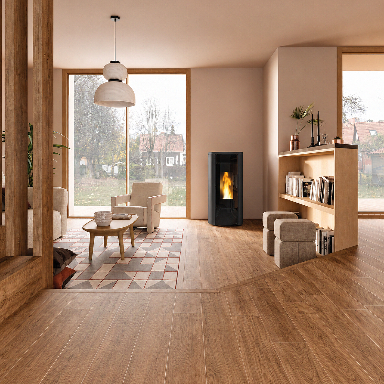 Extraflame Miriana Idro H16 wasserführender Pelletofen schwarz Evolution Line