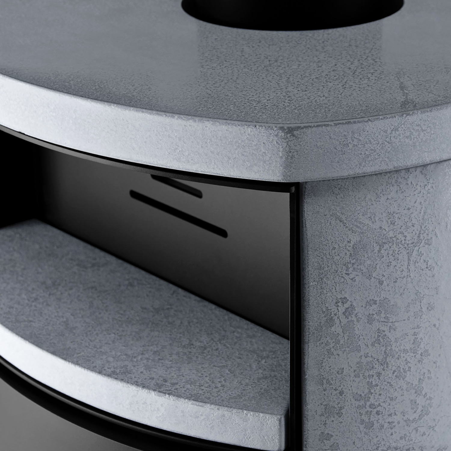 Eurohr Xero Kaminofen Schwarz / Speckstein-Optik Eurohr Xero Kaminofen Schwarz / Speckstein-Optik