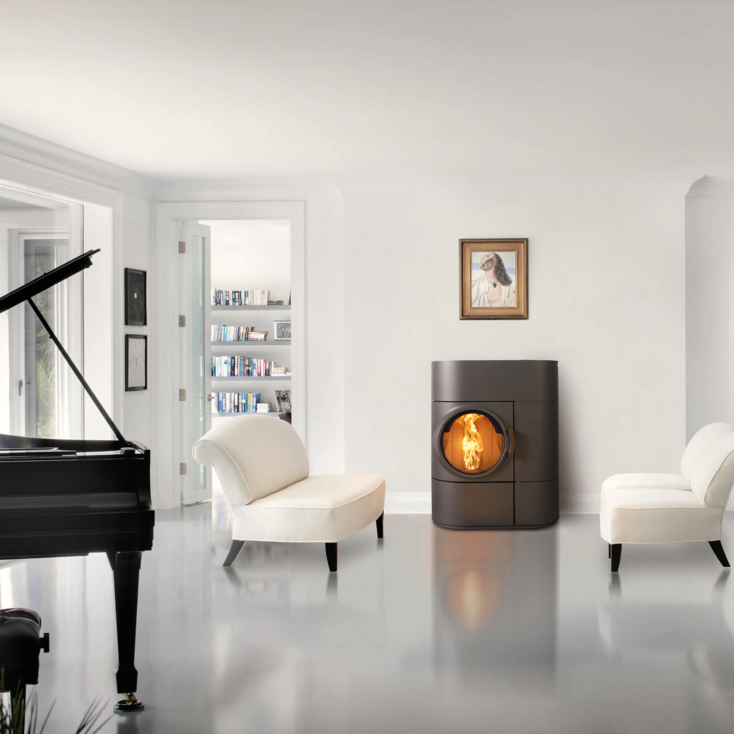 Austroflamm Clou Duo Kombi-Kaminofen Stahl Gussgrau Austroflamm Clou Duo Kombi-Kaminofen Stahl Gussgrau