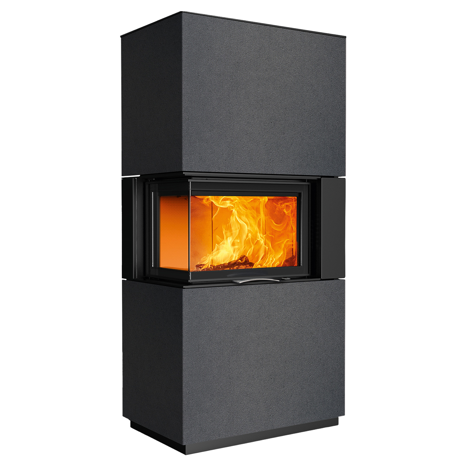 Austroflamm Sam 2.0 Kaminbausatz Eckverglasung links mit Schiebetür Beton Anthrazit Austroflamm Sam 2.0 Kaminbausatz Eckverglasung links mit Schiebetür Beton Anthrazit
