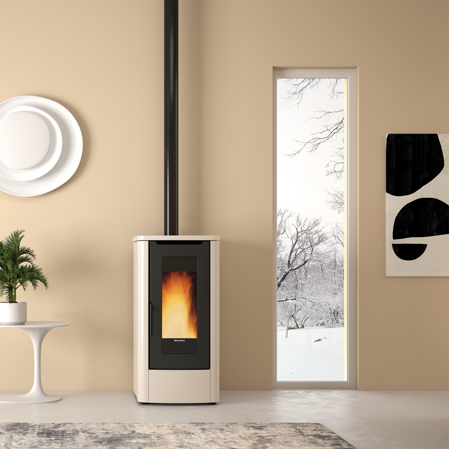 Extraflame Teorema Pelletofen Elfenbein