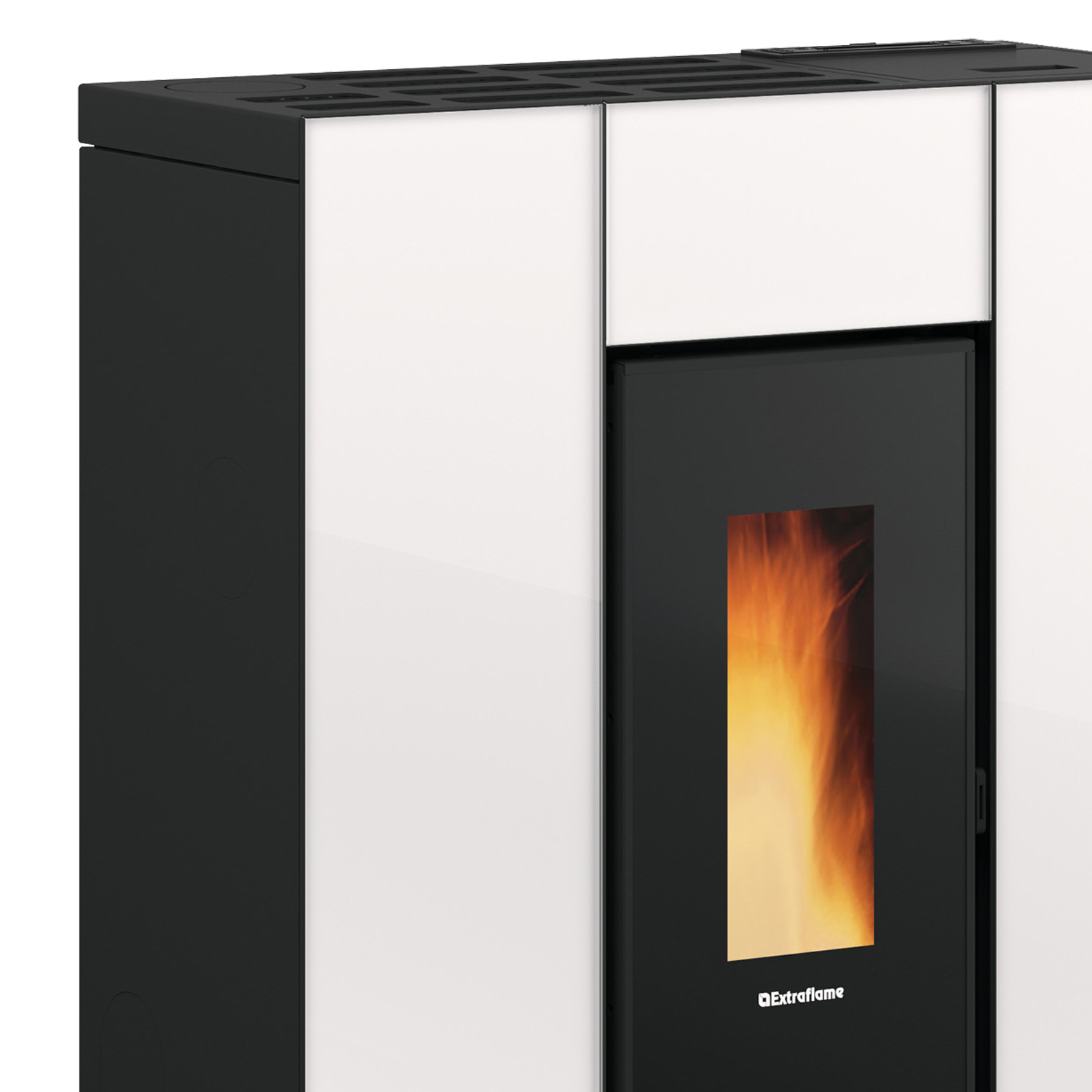 Extraflame Marilena Plus AD Crystal Pelletofen Weiß
