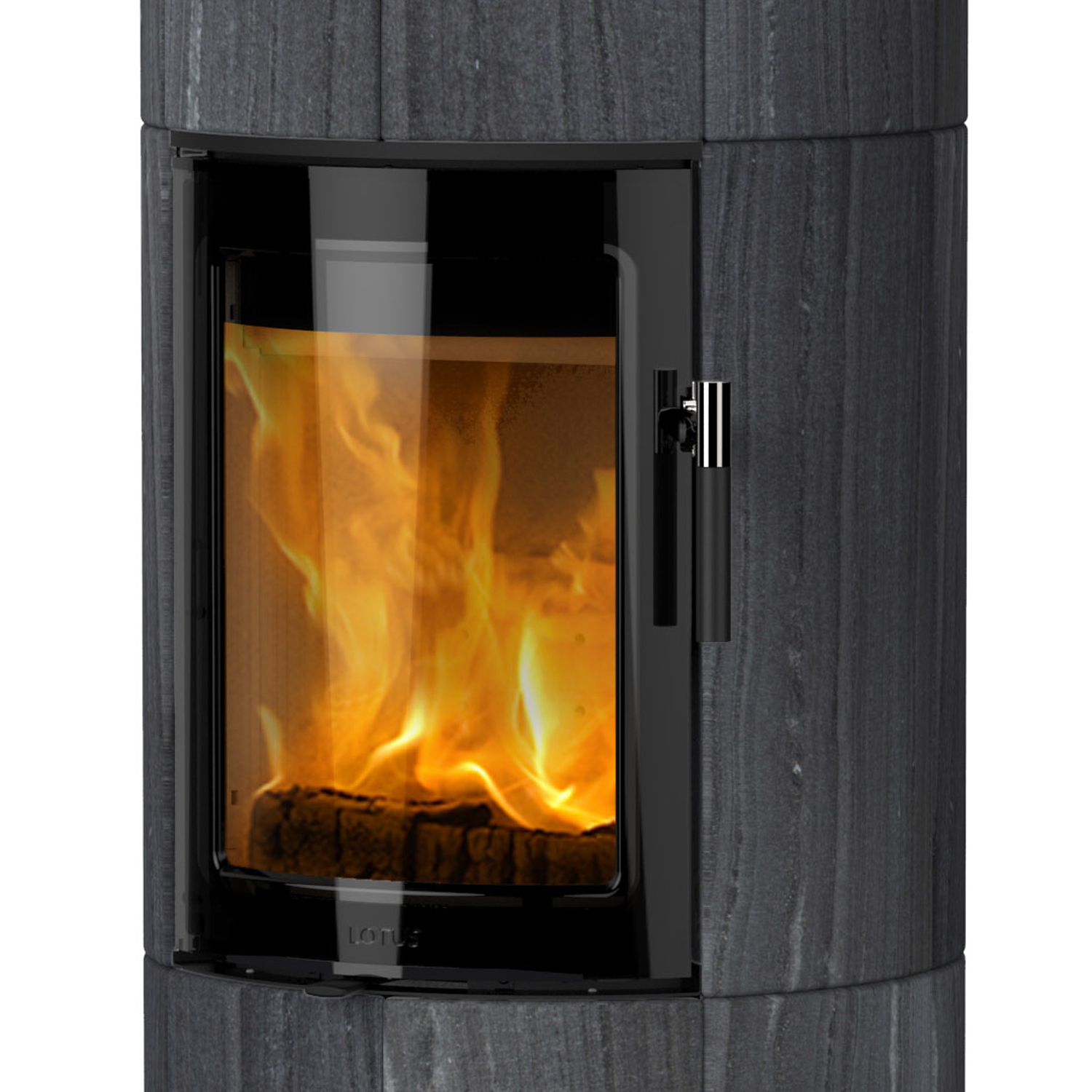 Lotus Maestro 152 Kaminofen Magic Tür/ Indian Night, Rauchabgang hinten, DIBt