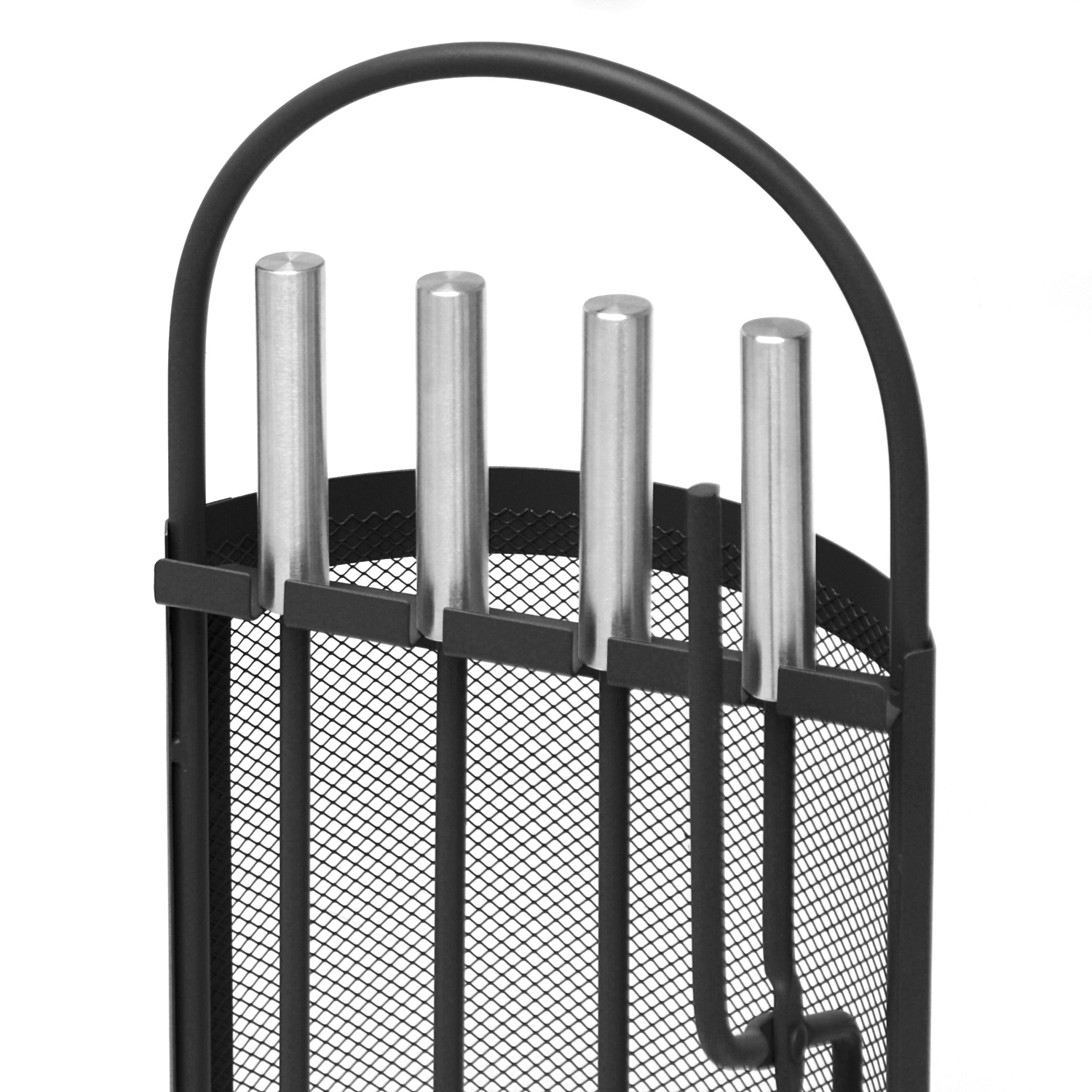 Kaminbesteck Albert, 4-teilig, schwarz, Edelstahlgriffe, 66 cm Kaminbesteck Albert, 4-teilig, schwarz, Edelstahlgriffe, 66 cm