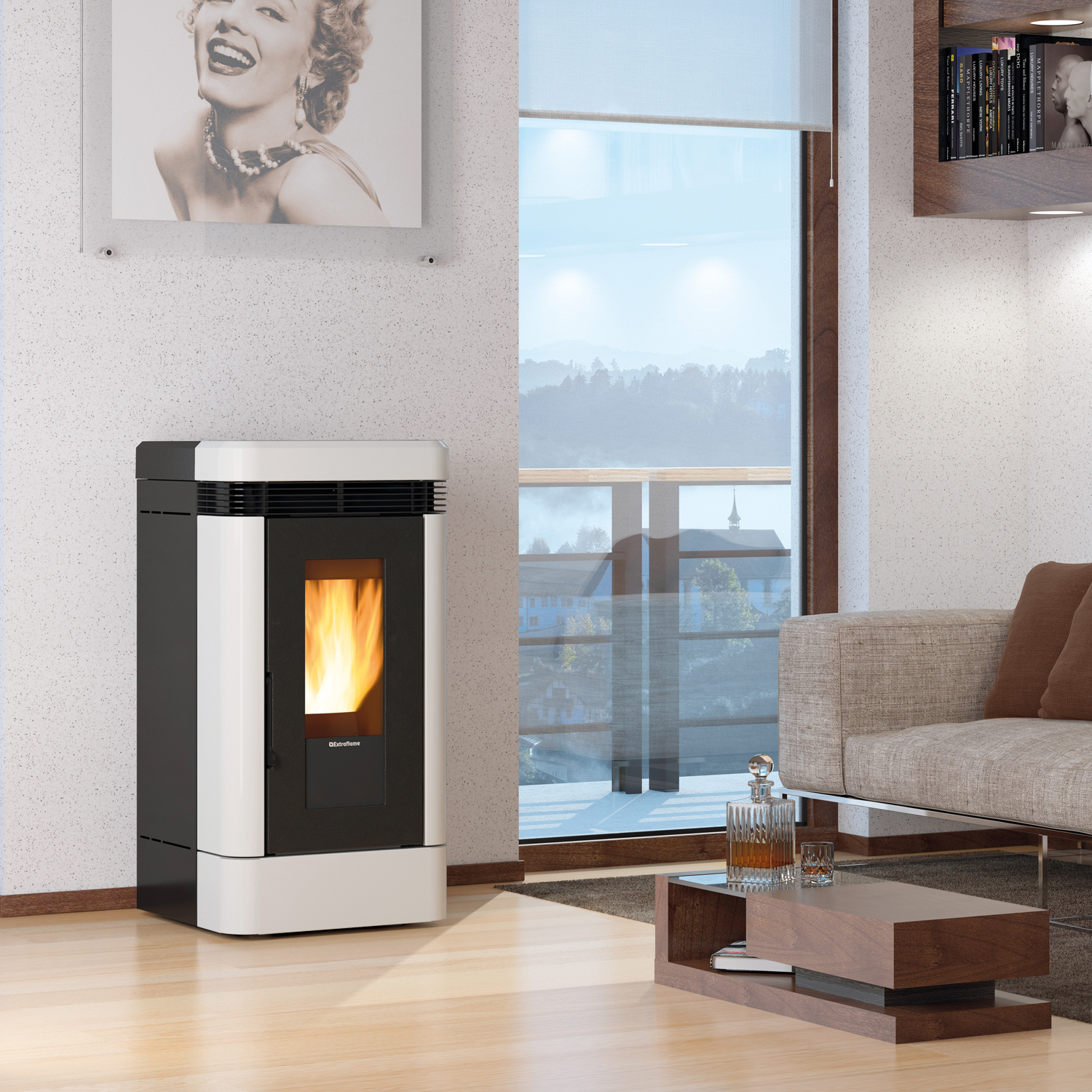 Extraflame Lucia Pelletofen Weiß Extraflame Lucia Pelletofen Weiß