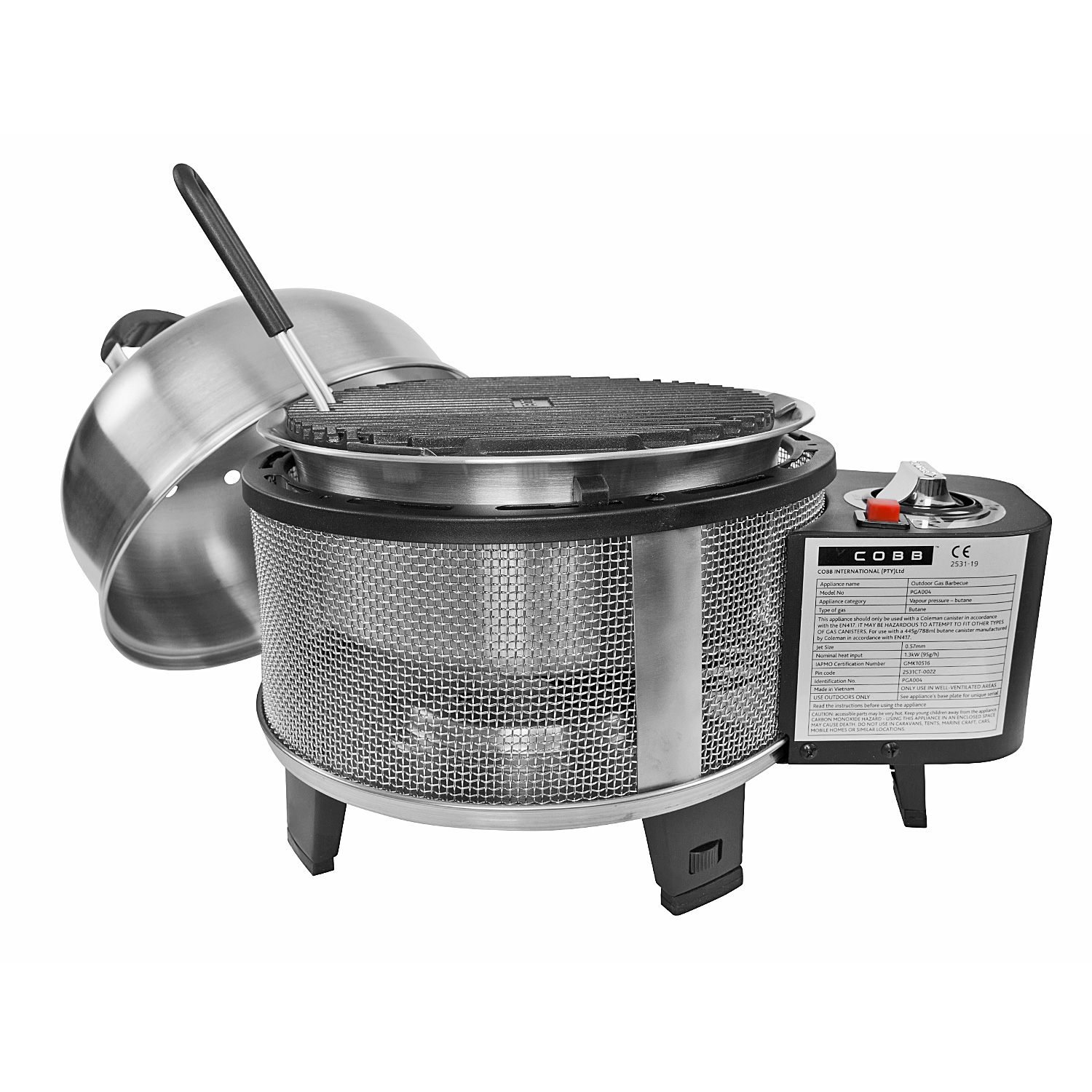 COBB Premier Gas Deluxe Gasgrill Edelstahl mit Griddle Bratenrost