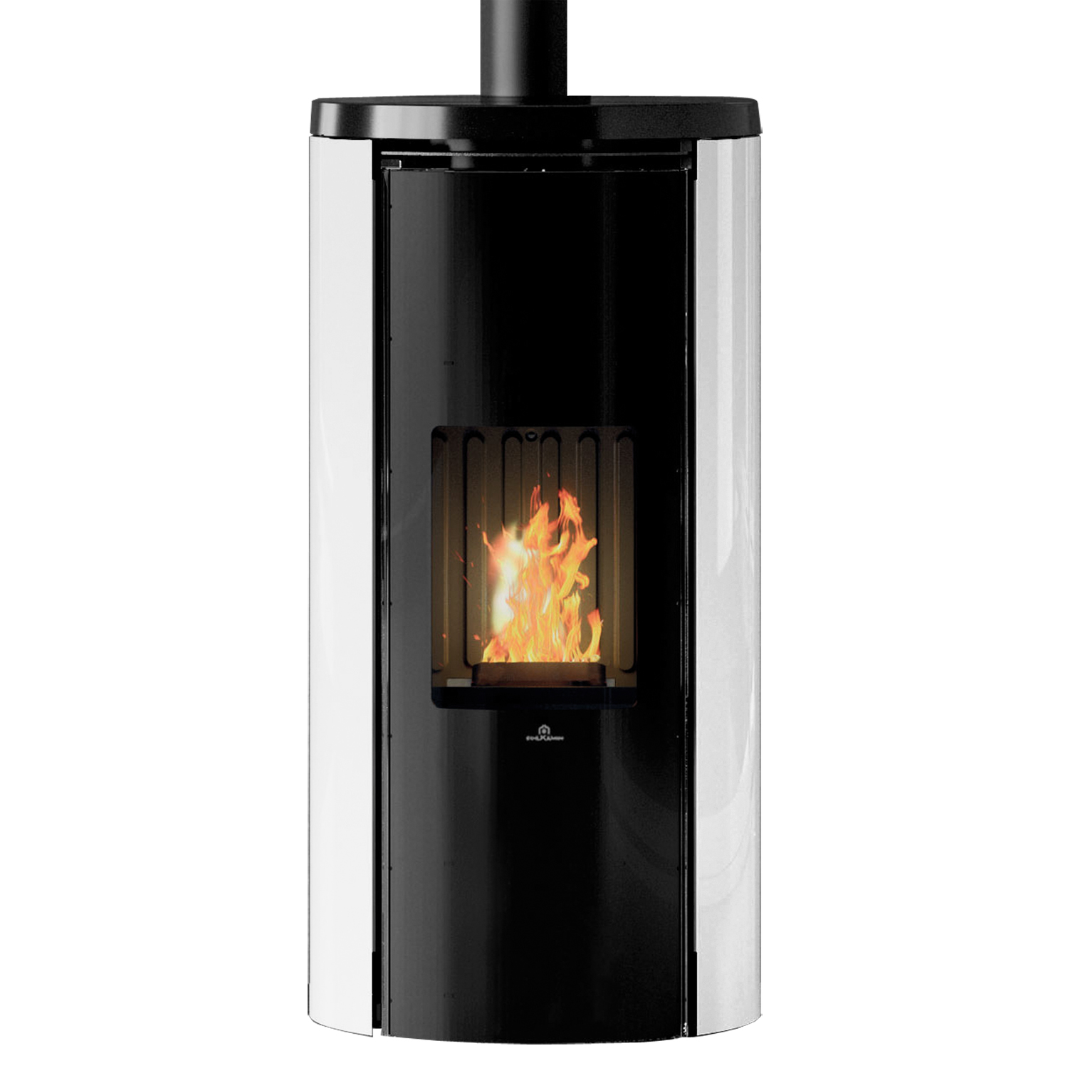 Edilkamin Celia Air Tight Plus Pelletofen Stahl Schwarz / Glas Weiß Edilkamin Celia Air Tight Plus Pelletofen Stahl Schwarz / Glas Weiß