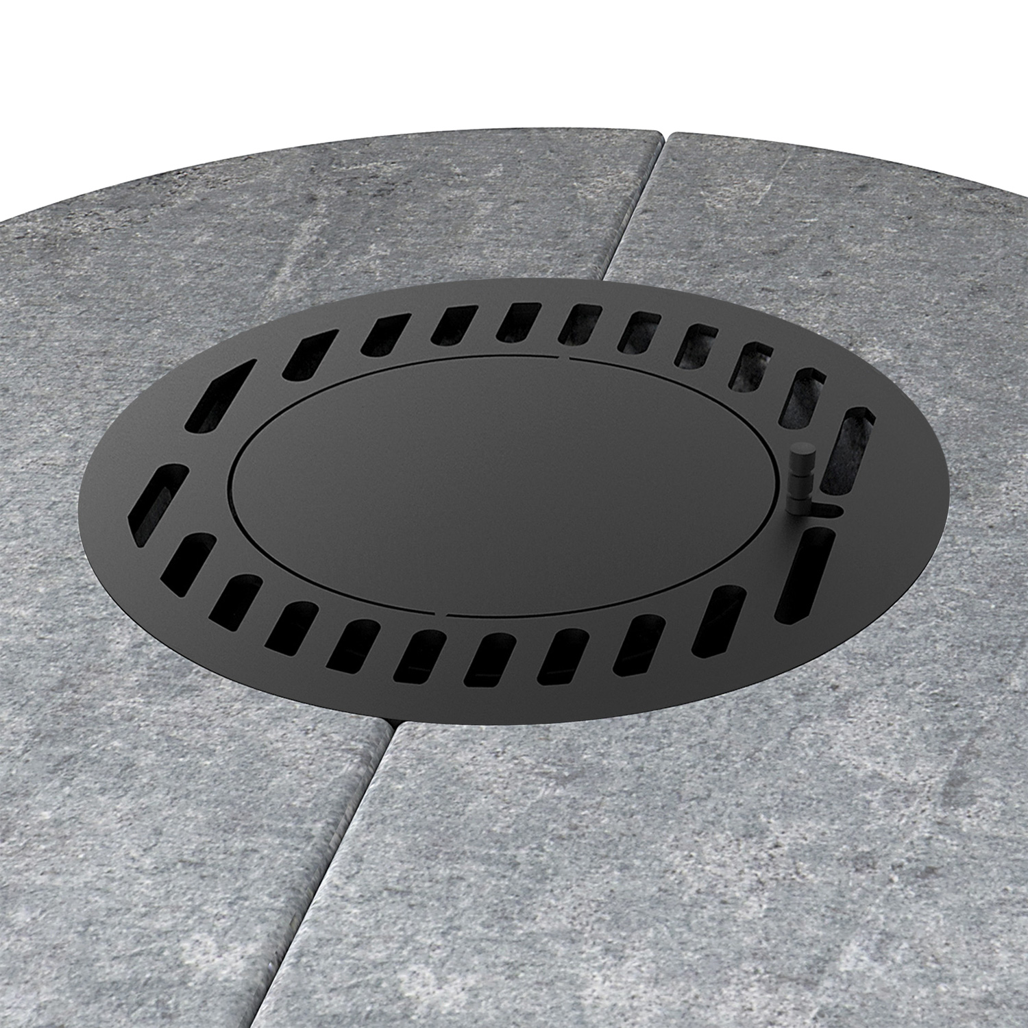 Lotus M3 Kaminofen Schwarz/ Speckstein, Rauchabgang oben