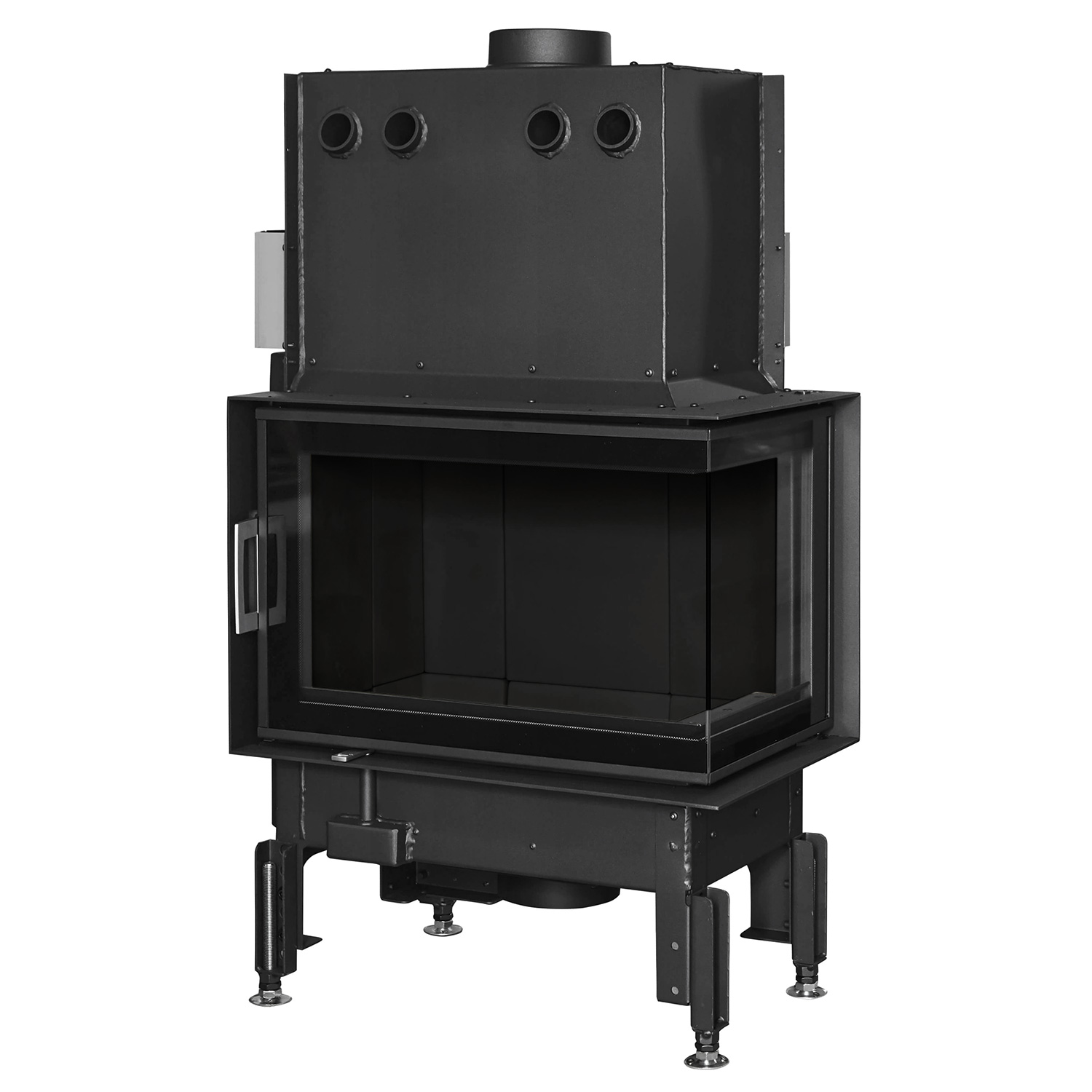 Austroflamm 63x40x42 K 2.0 Kamineinsatz Ecke rechts Feuerraum Schwarz