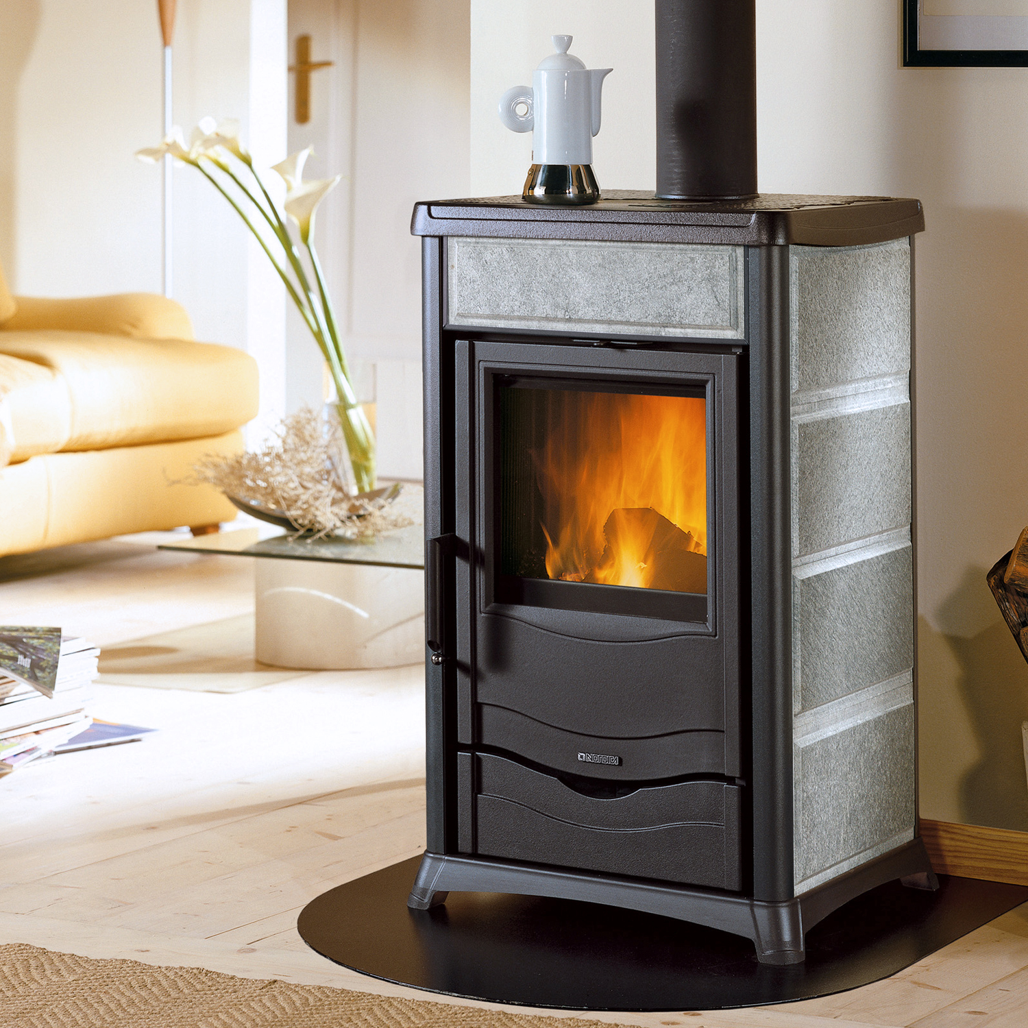 La Nordica Termorossella Plus EVO DSA 16 Wasserführender Kaminofen Speckstein