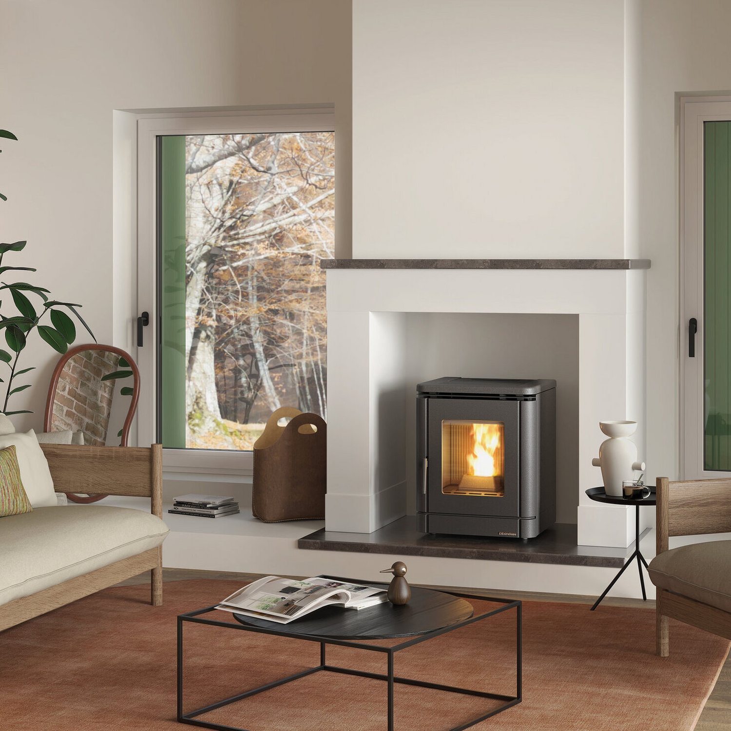 Extraflame PEGGY - schwarz Pelletofen PRESTIGE