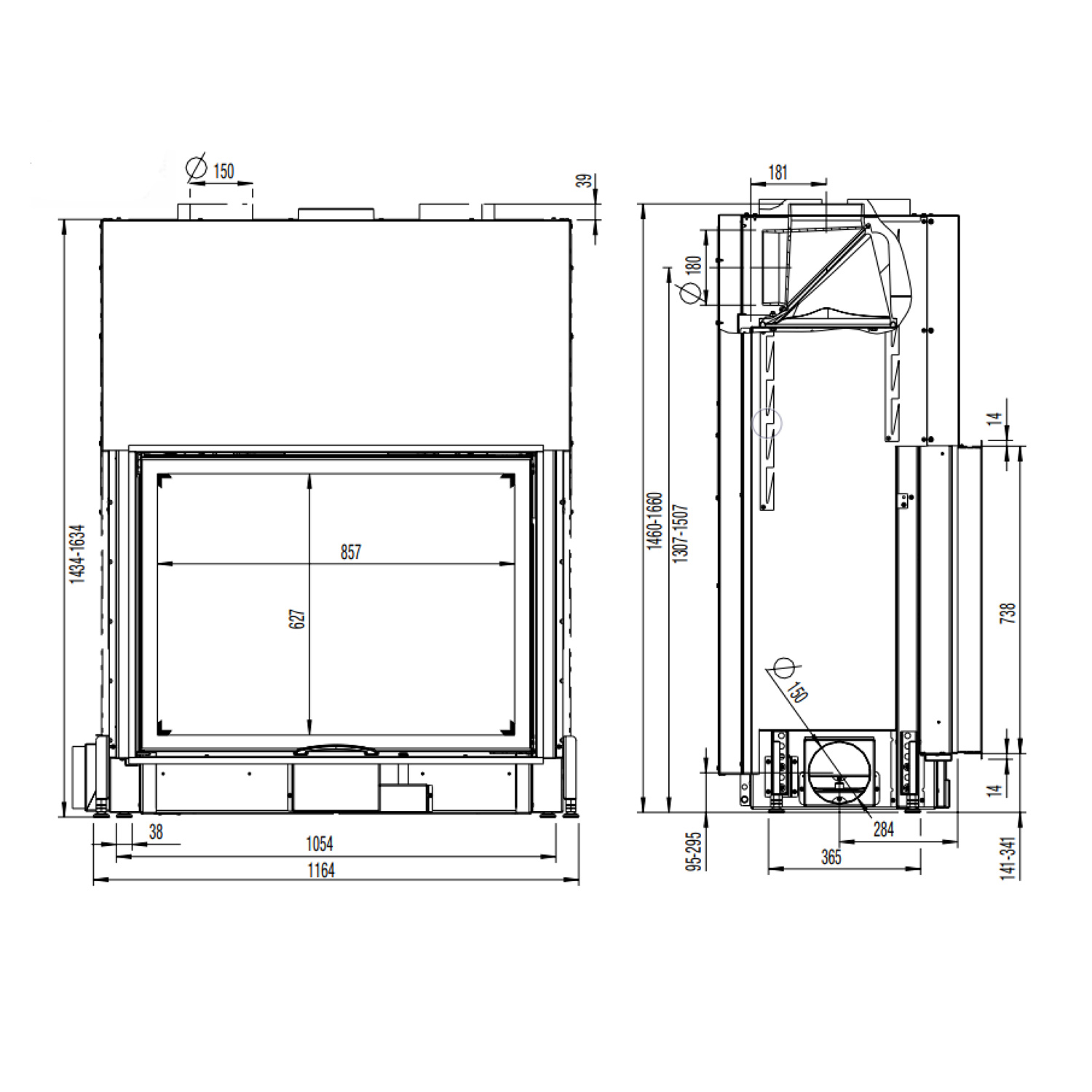 Austroflamm 97x74 S 2.0 Kamineinsatz
