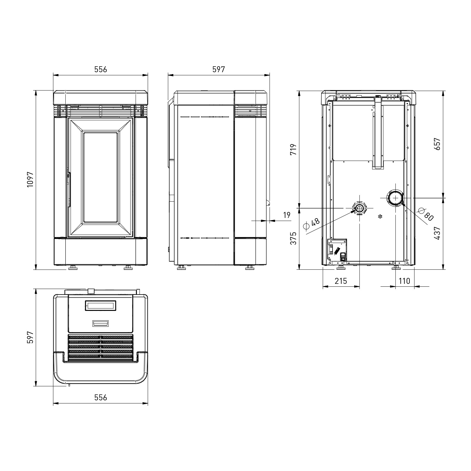 Extraflame Lucia Pelletofen Weiß Extraflame Lucia Pelletofen Weiß