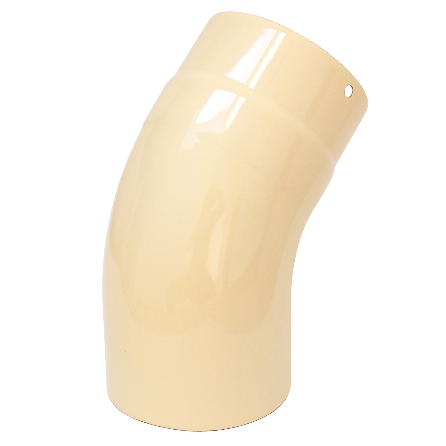 Raik Rauchrohrbogen / Ofenrohrbogen Emaille 120mm - 45° Bogen glatt Elfenbein