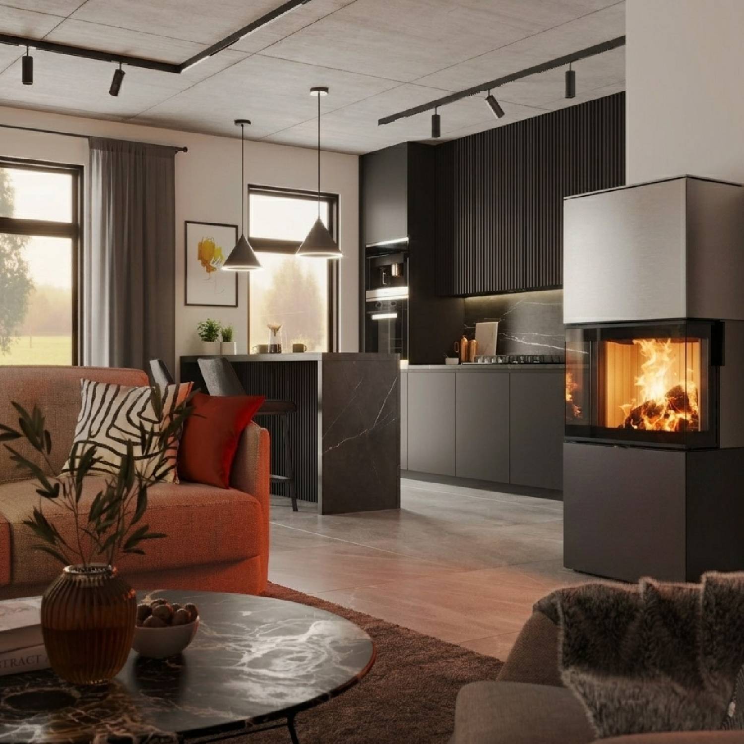 Spartherm Largo L steel RLA Kaminofen Titan