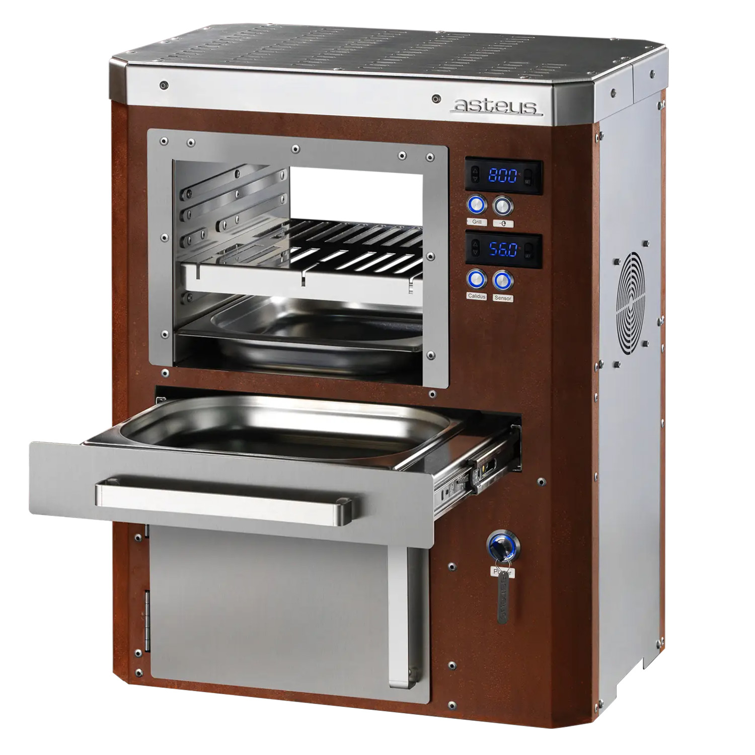 Asteus Segula 800° Lifestyle Elektrogrill braun emailliert