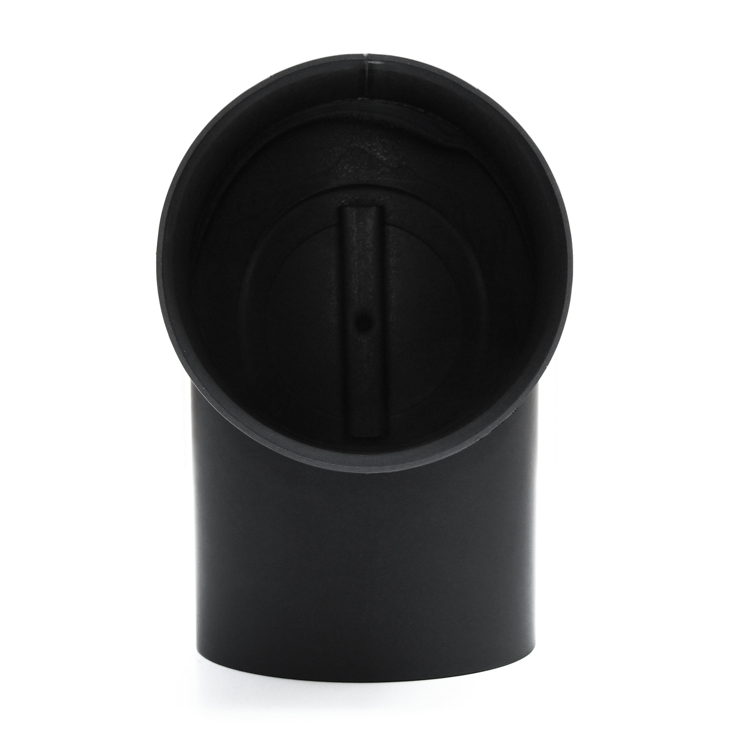 Raik Basic Rauchrohrbogen 150mm schwarz 90° – 2teilig mit Tür geschliffen für Rauchrohr / Ofenrohr
