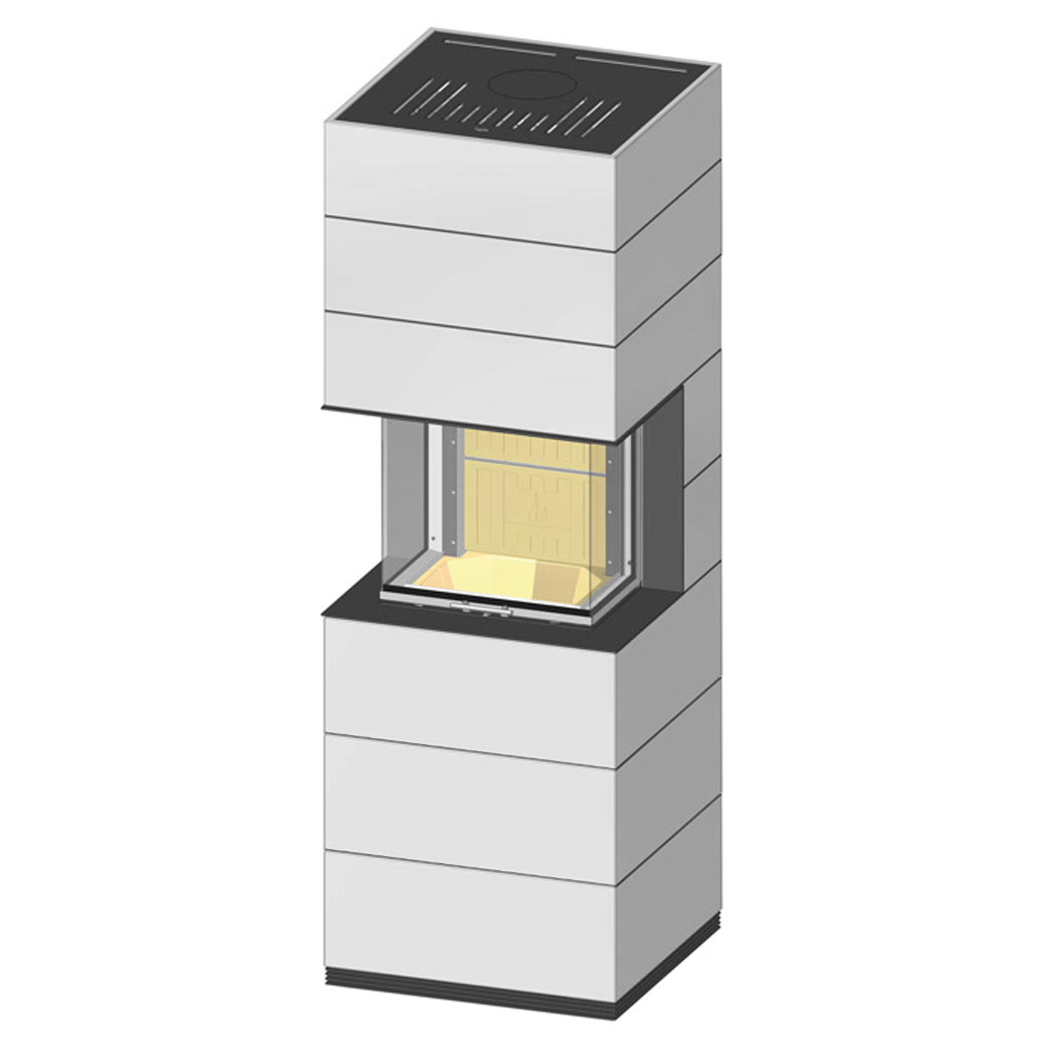 Spartherm Kaminbausatz SIM 3/3/Arte 3RL-60h-4S Feinbeton