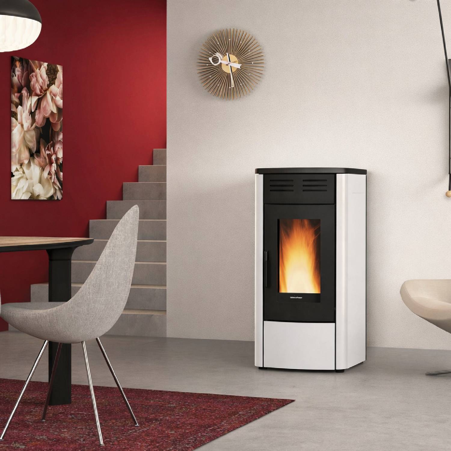 Extraflame RAFFAELLA IDRO H15 5.0.16 - Weiss wassergeführter Pelletofen