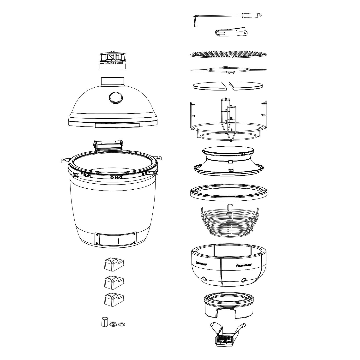 Kamado Joe Classic Joe Serie III Stand-Alone Keramikgrill