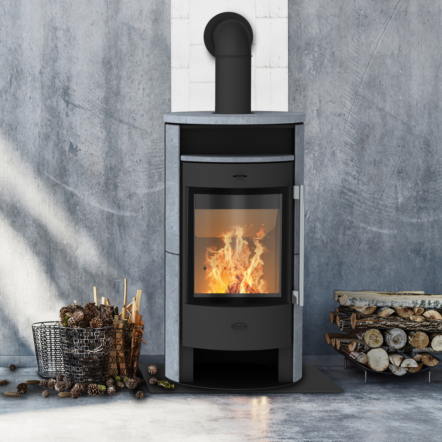 Fireplace Durango Kaminofen Stahl Schwarz | Speckstein Fireplace Durango Kaminofen Stahl Schwarz | Speckstein