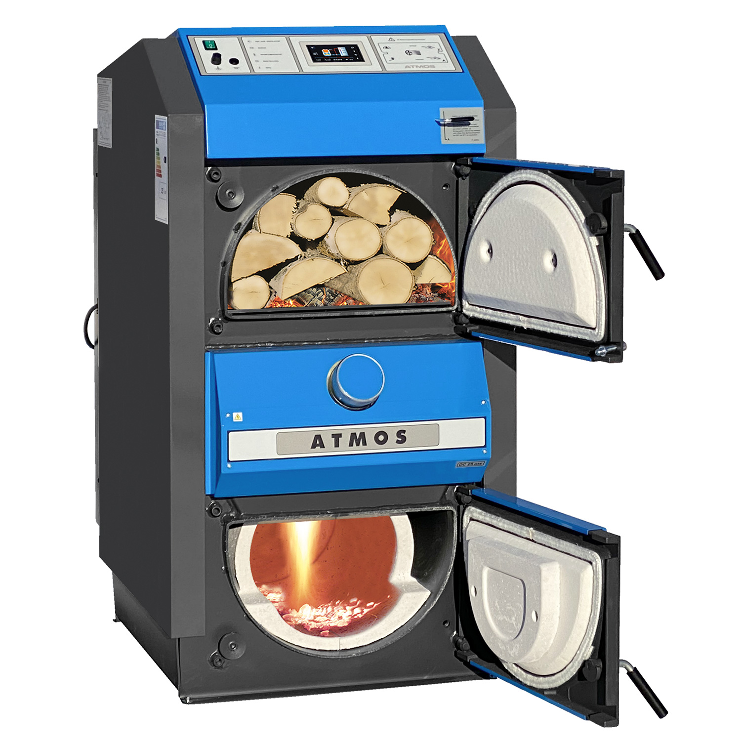 ATMOS Holzvergaserkessel DC 30 GSE Komfort mit ACD04 und automatischer Zündung ATMOS Holzvergaserkessel DC 30 GSE Komfort mit ACD04 und automatischer Zündung