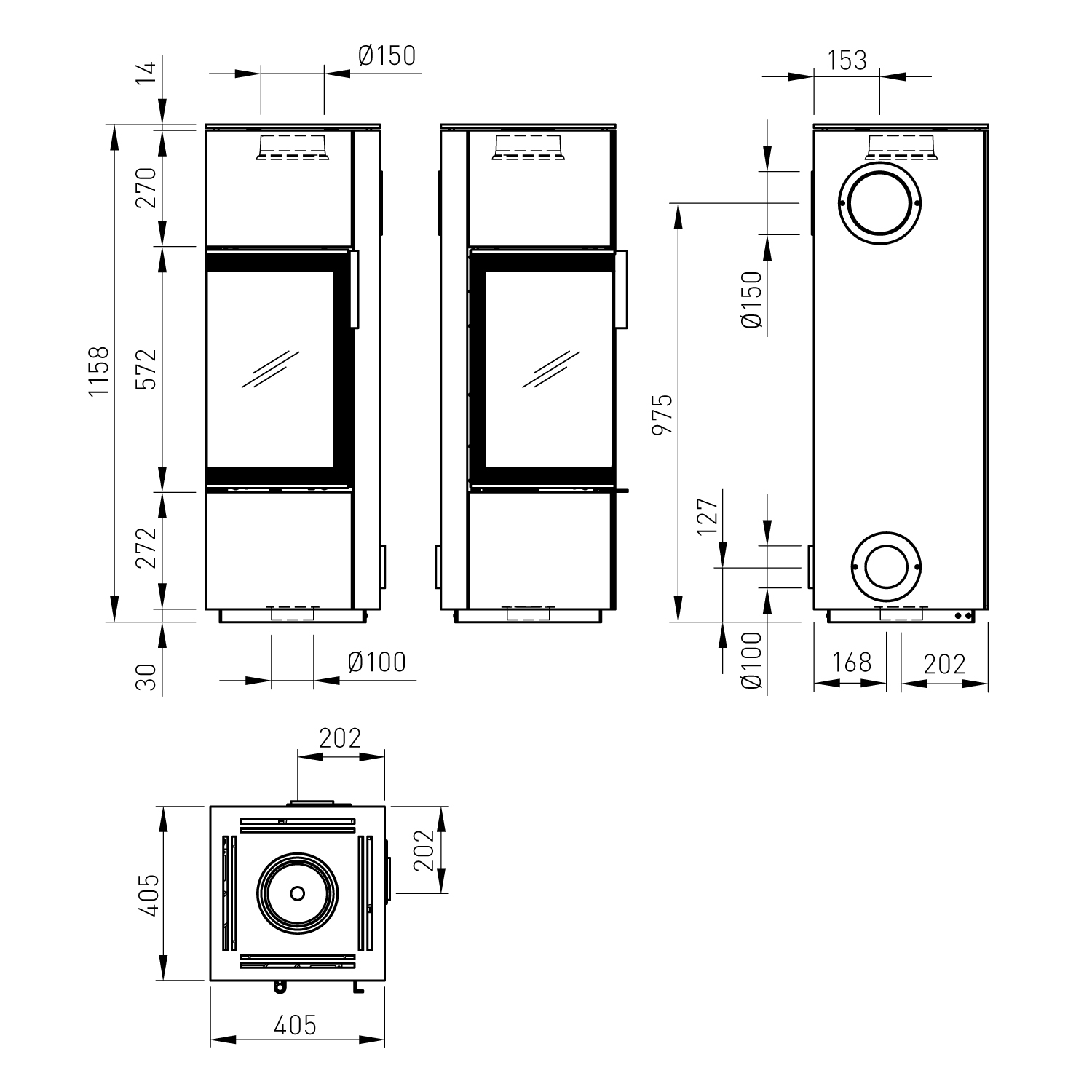 Spartherm Piko S steel Kaminofen Weiß