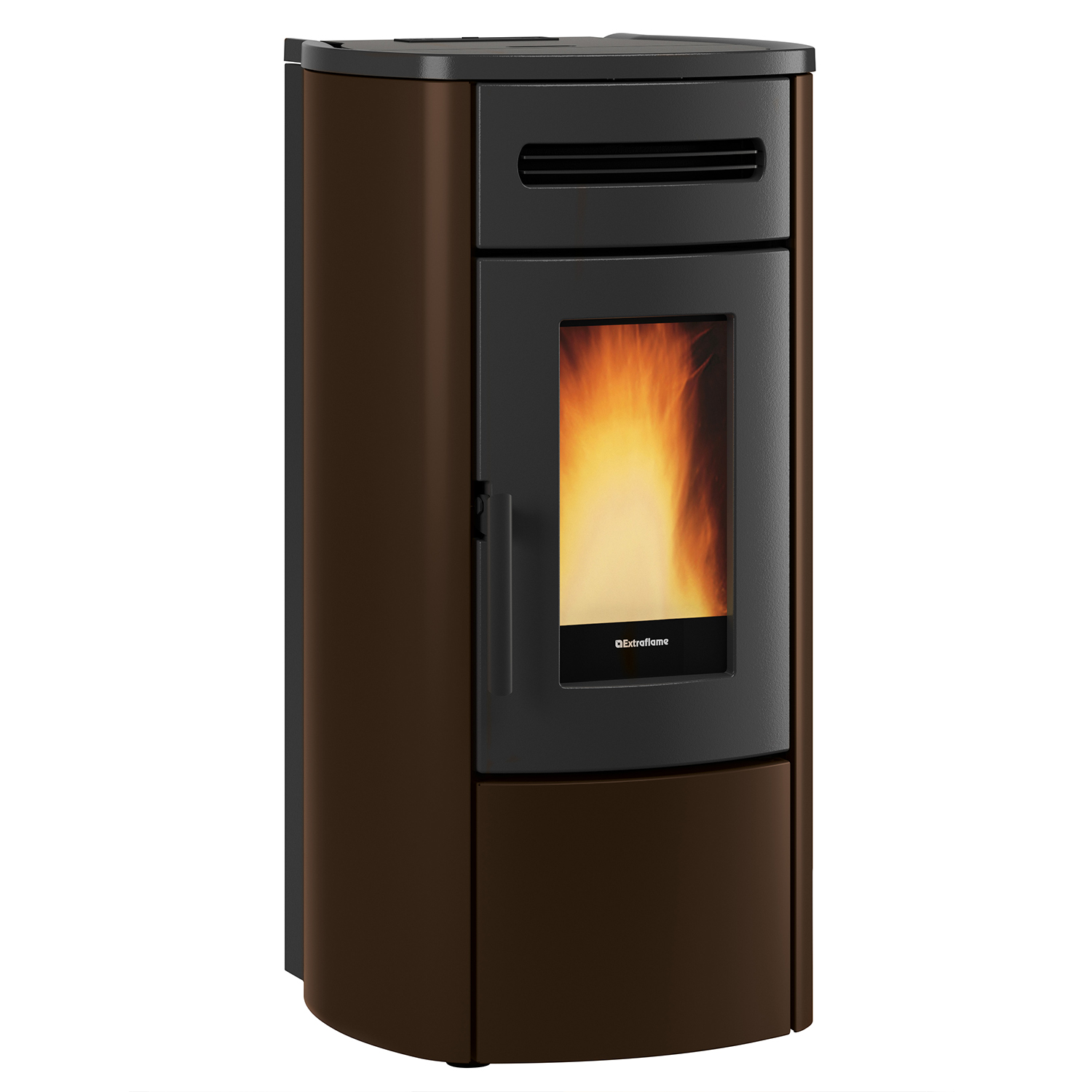 Extraflame Evolution Line Guenda Idro Wasserführender Pelletofen Stahl Bronze