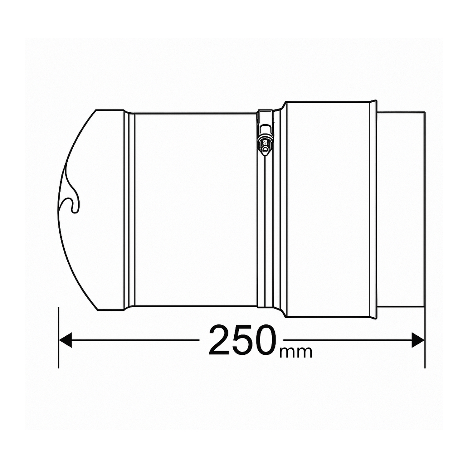 Schiedel Anschlussfutter Ø150 mm eingesteckt für PRIMA PLUS Ø150 mm einwandig matt